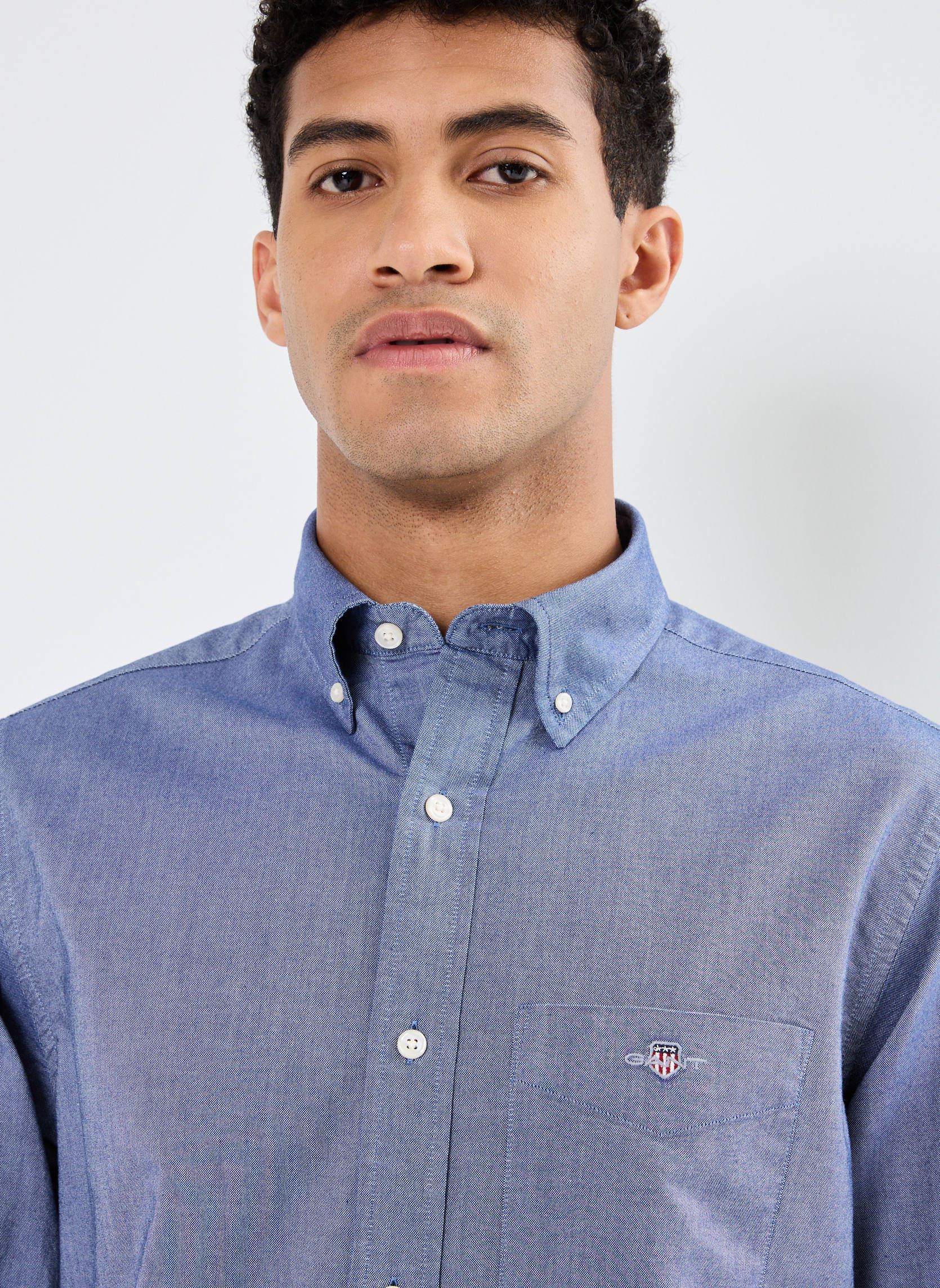 Chemises Reg Oxford Shirt homme bleu GANT Chemises Reg Oxford Shirt homme bleu Persian Blue