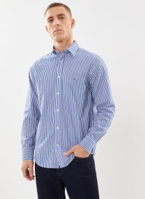 Chemises Reg Poplin Stripe Shirt homme bleu
