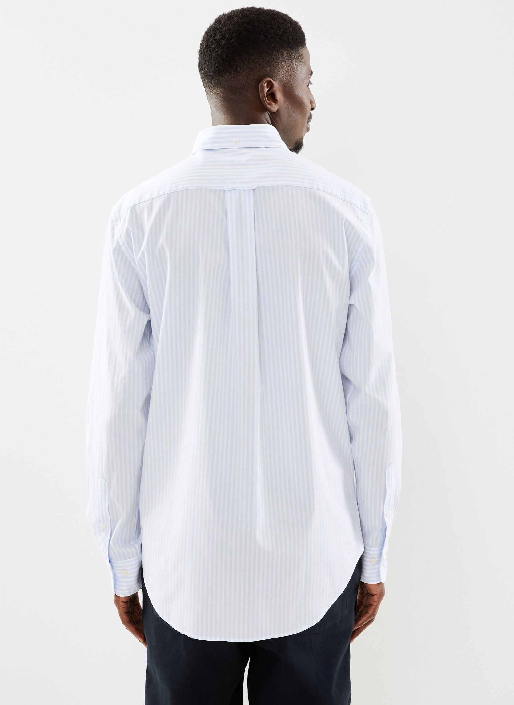Chemises Reg Poplin Stripe Shirt homme bleu GANT Chemises Reg Poplin Stripe Shirt homme bleu Bleu clair