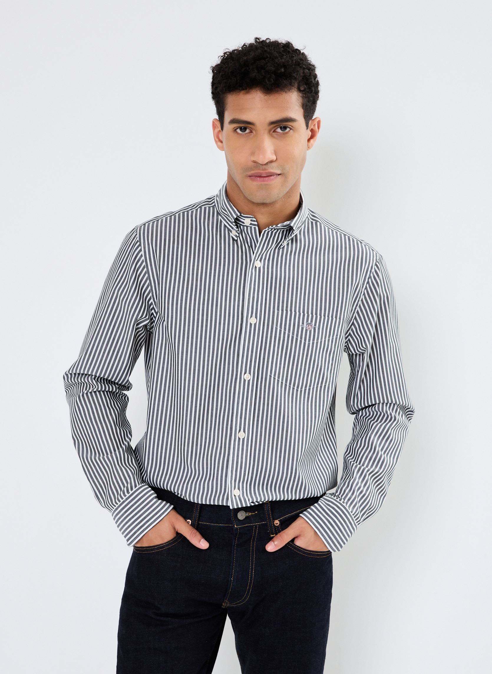 Vêtements GANT Reg Poplin Stripe Shirt pour Homme
