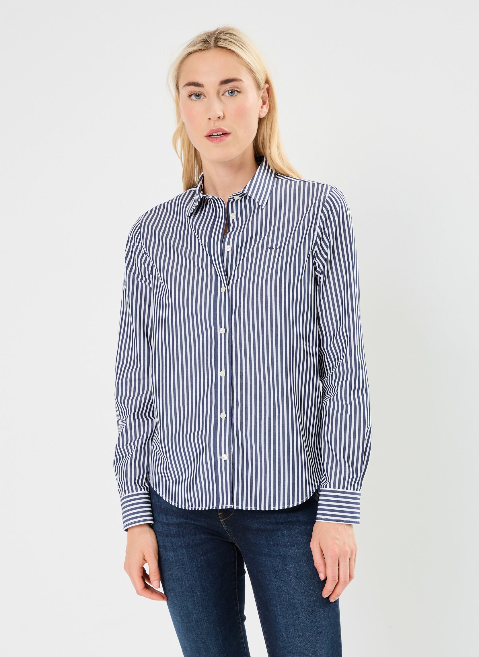 Vêtements GANT Reg Poplin Striped Shirt pour Accessoires - vue 2
