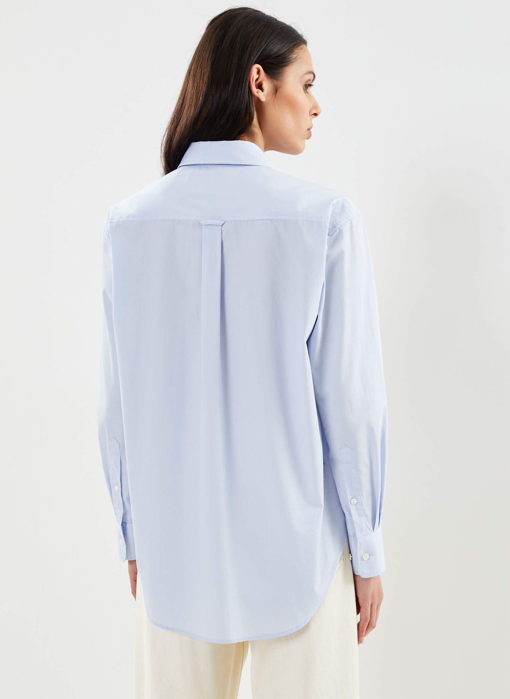 Camicie a maniche lunghe Rel Poplin Shirt donna blu GANT Camicie a maniche lunghe Rel Poplin Shirt donna blu LIGHT BLUE
