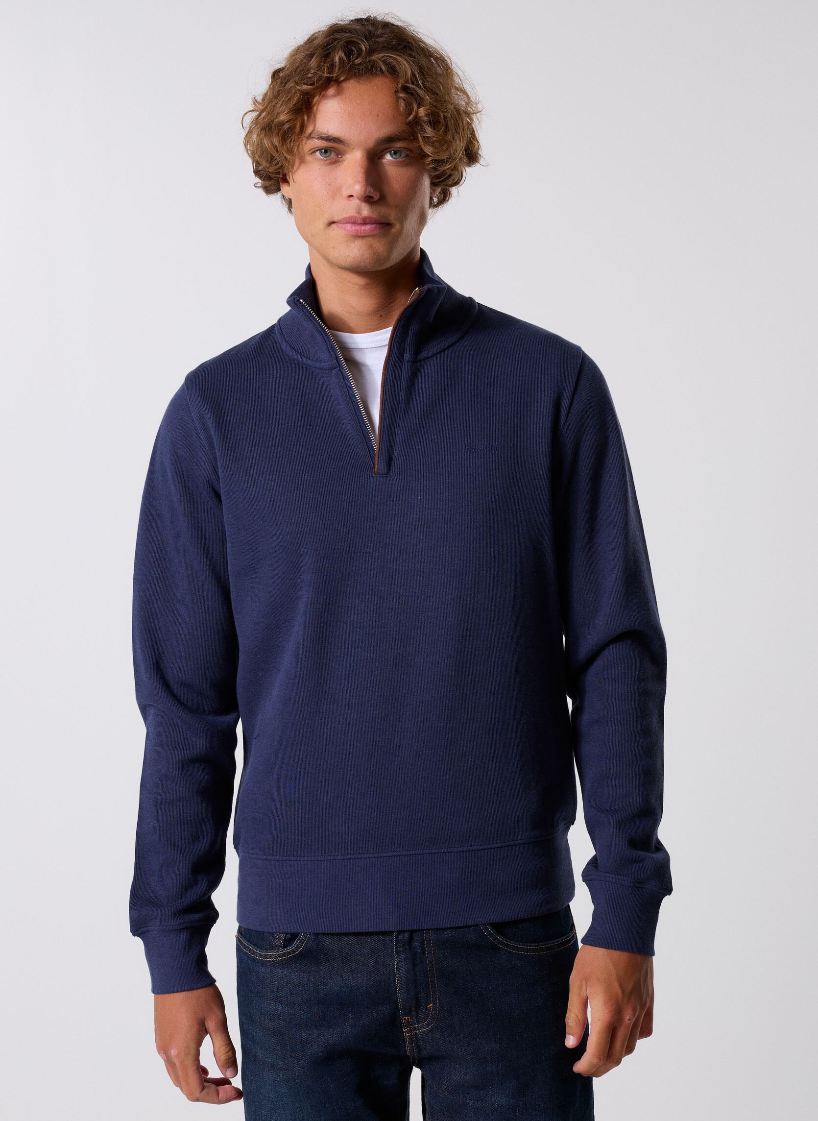 Pull droit col camionneur coton