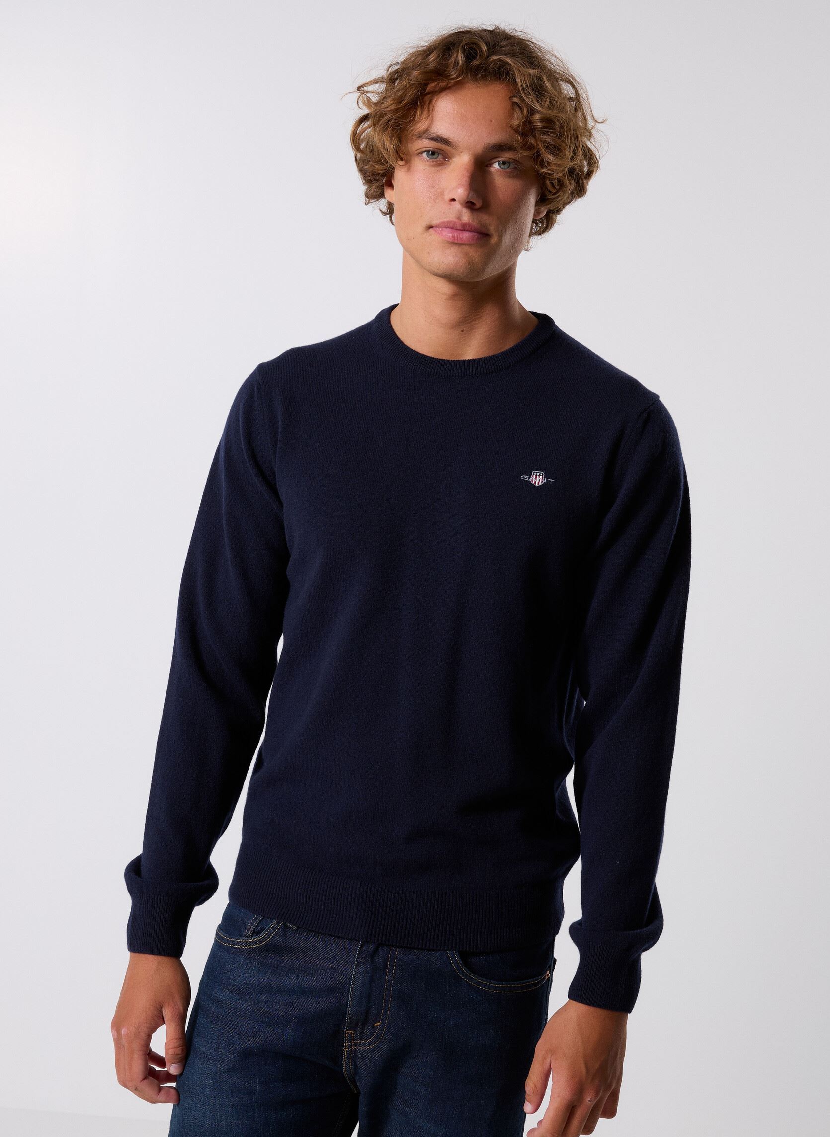 Pull droit signature laine - vue 5