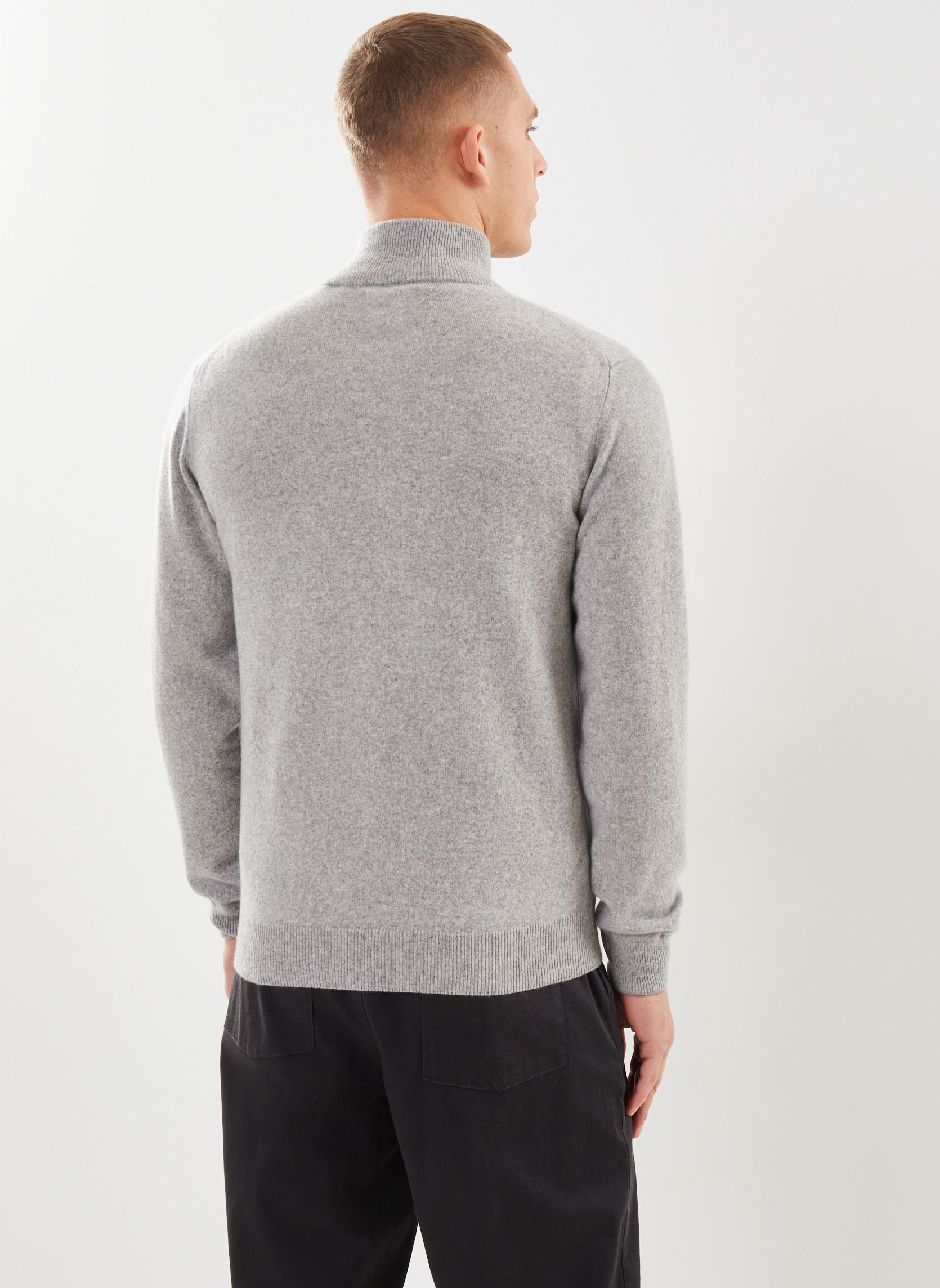 Truien Superfine Lambswool Half Zip new heren grijs GANT Truien Superfine Lambswool Half Zip new heren grijs GRIS MEL