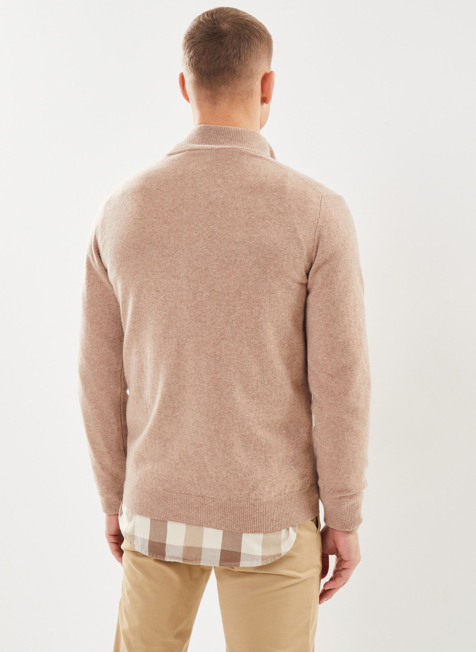 Pulls Superfine Lambswool Half Zip new homme beige GANT Pulls Superfine Lambswool Half Zip new homme beige SABLE FONCE MEL