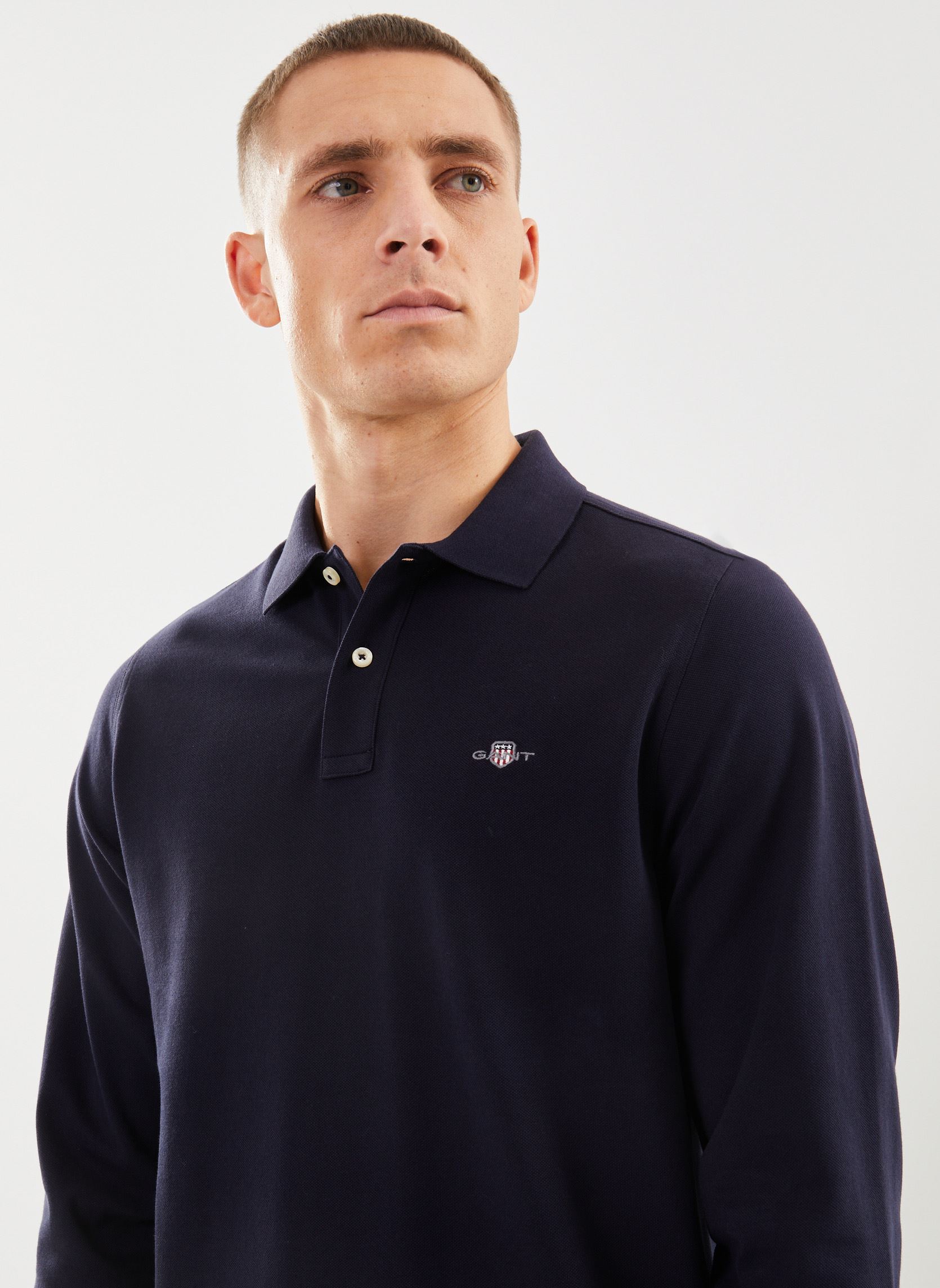 Polo a maniche corte Reg Shield Ls Pique Rugger uomo blu GANT Polo a maniche corte Reg Shield Ls Pique Rugger uomo blu Bleu nuit