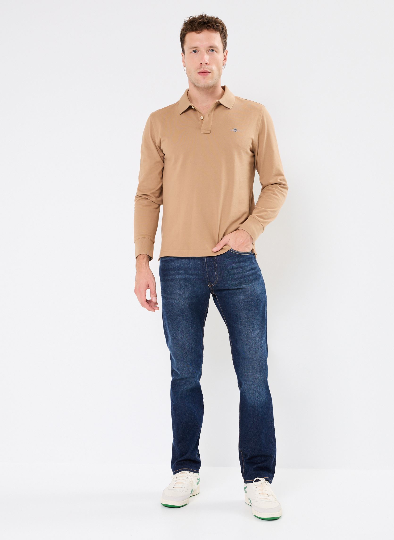 Kurzarm-Poloshirts Reg Shield Ls Pique Rugger herren braun GANT Kurzarm-Poloshirts Reg Shield Ls Pique Rugger herren braun KHAKI FONCE
