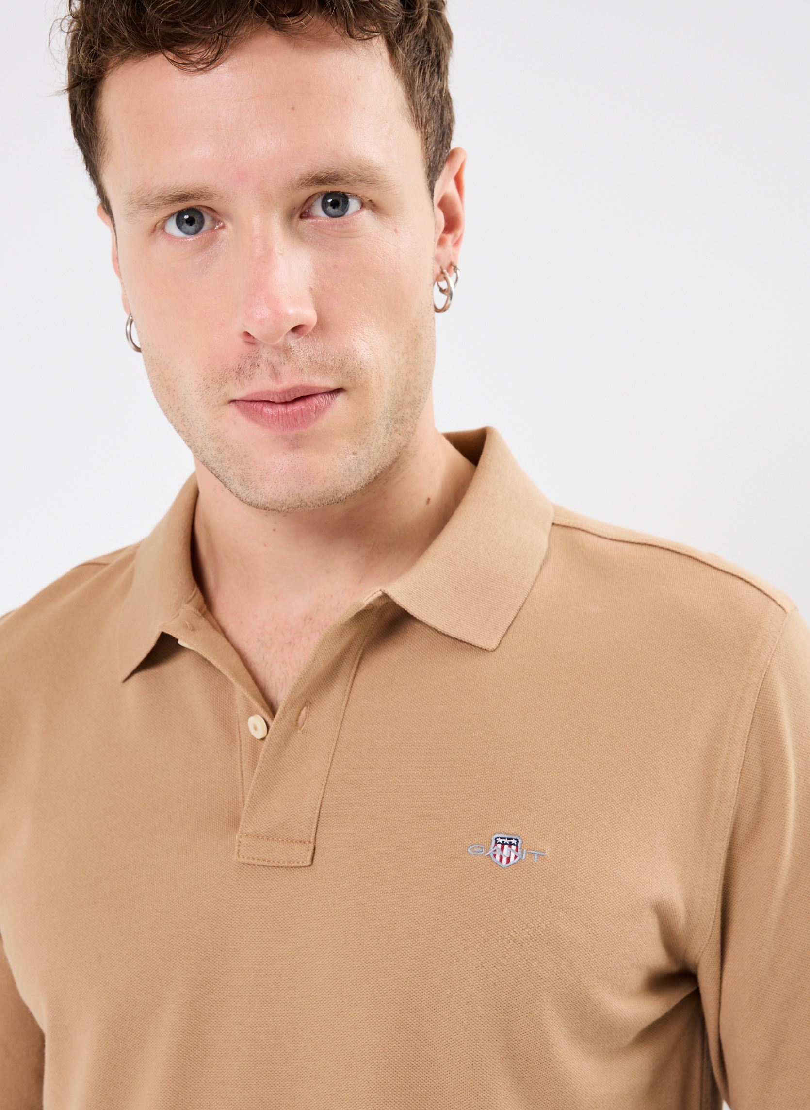 Kurzarm-Poloshirts Reg Shield Ls Pique Rugger herren braun GANT Kurzarm-Poloshirts Reg Shield Ls Pique Rugger herren braun KHAKI FONCE