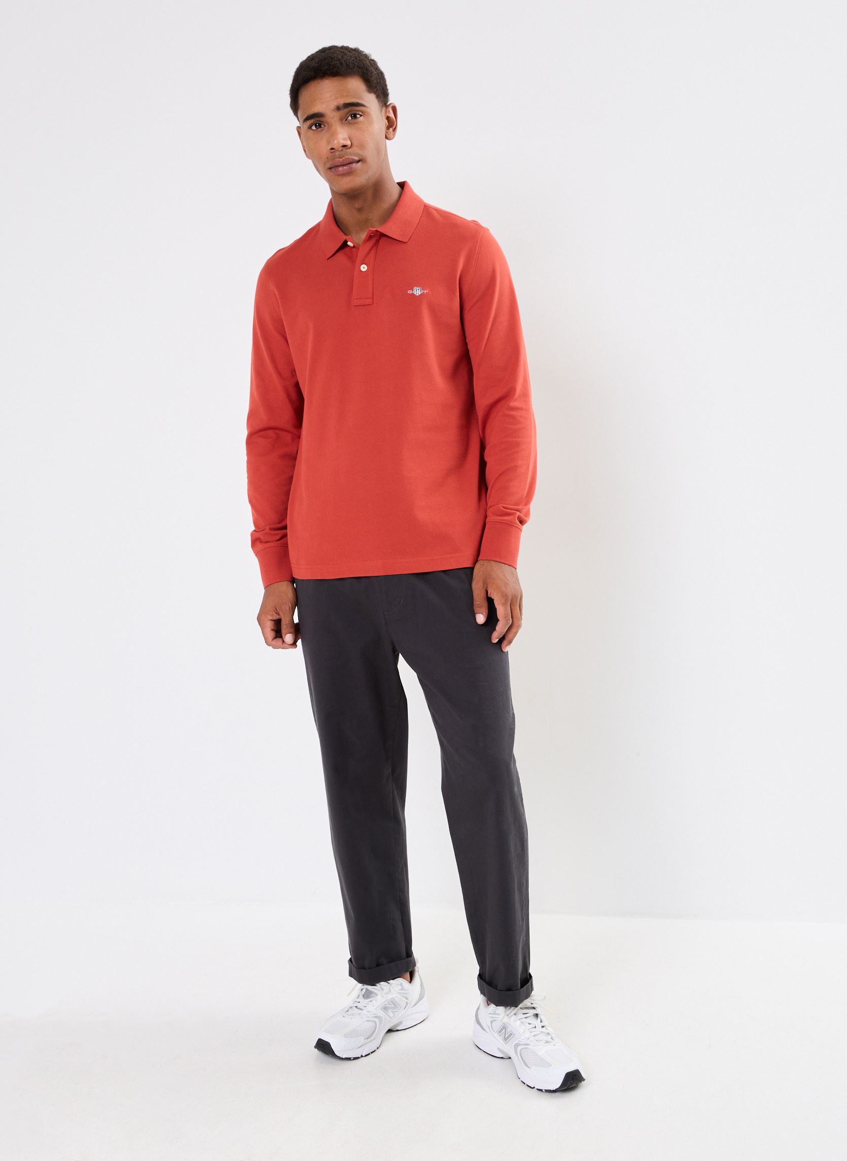 Korte mouwen polo's Reg Shield Ls Pique Rugger heren rood GANT Korte mouwen polo's Reg Shield Ls Pique Rugger heren rood ROUGE CHAUD