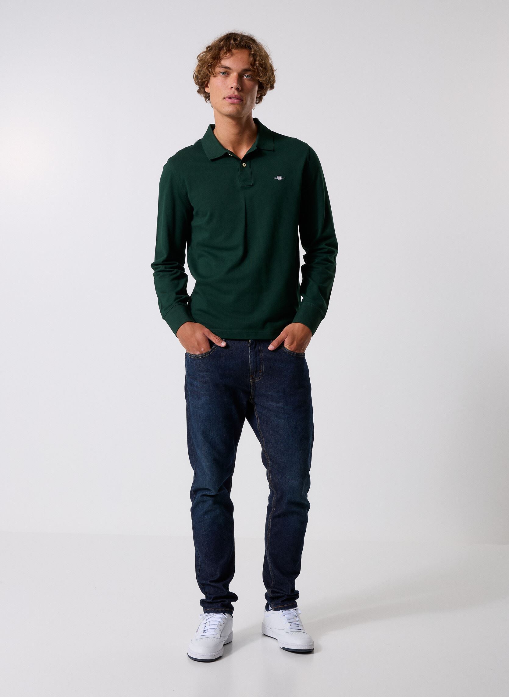 Korte mouwen polo's Reg Shield Ls Pique Rugger heren groen GANT Korte mouwen polo's Reg Shield Ls Pique Rugger heren groen Tartan Green