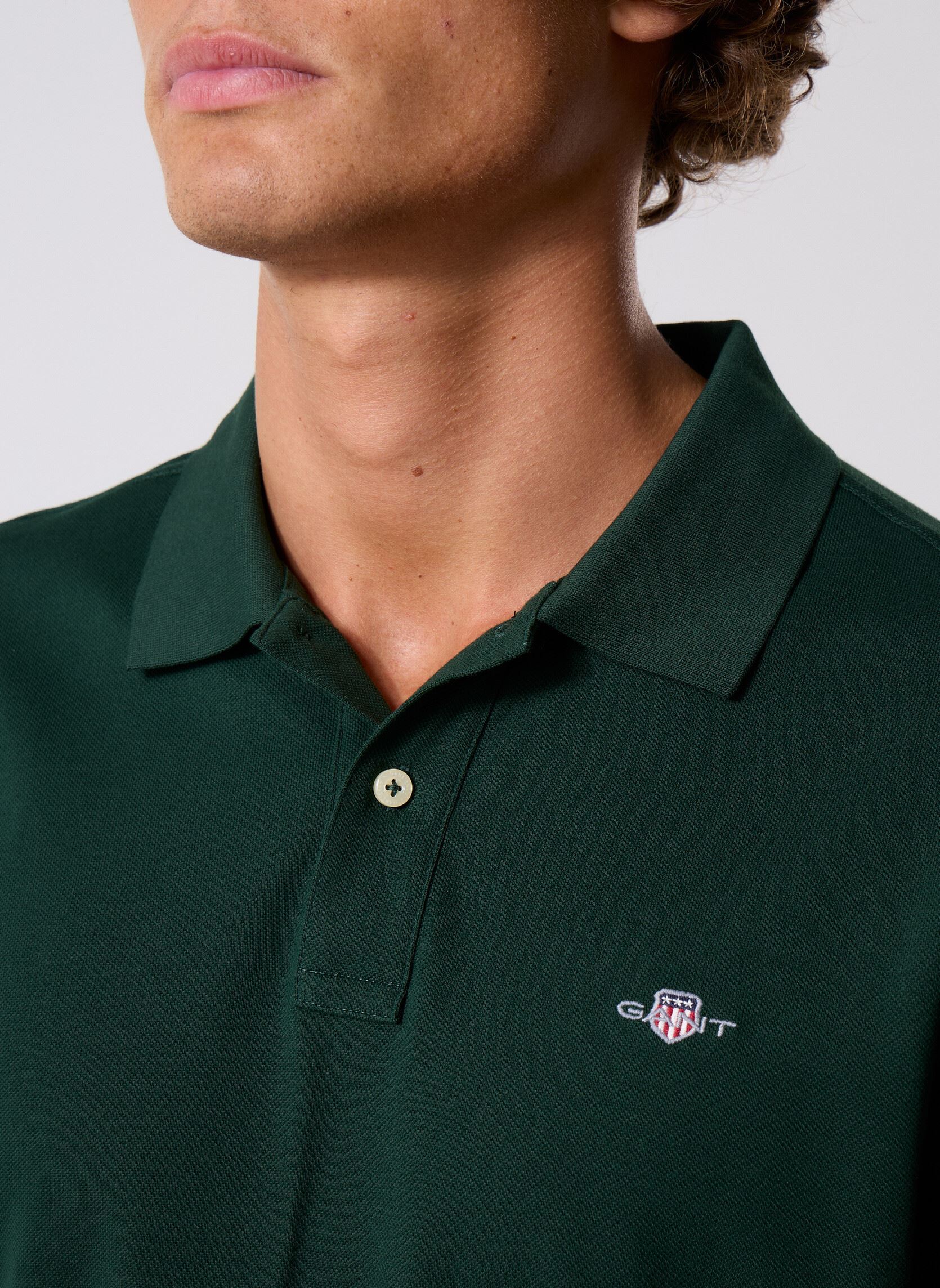 Korte mouwen polo's Reg Shield Ls Pique Rugger heren groen GANT Korte mouwen polo's Reg Shield Ls Pique Rugger heren groen Tartan Green