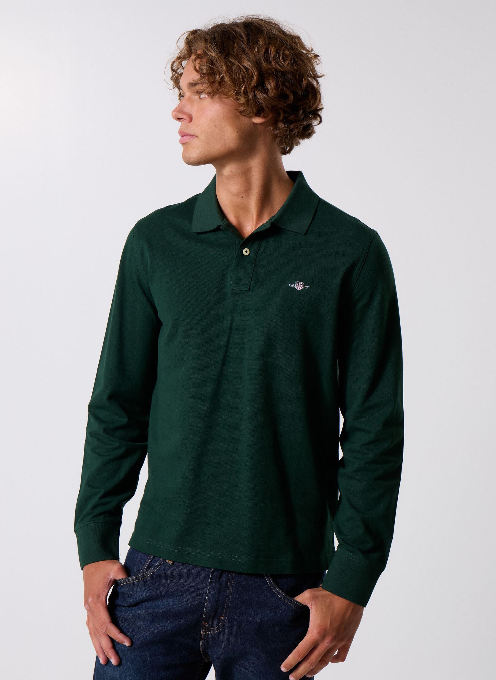 Polo Gant REG SHIELD LS PIQUE RUGGER EU - vue 4