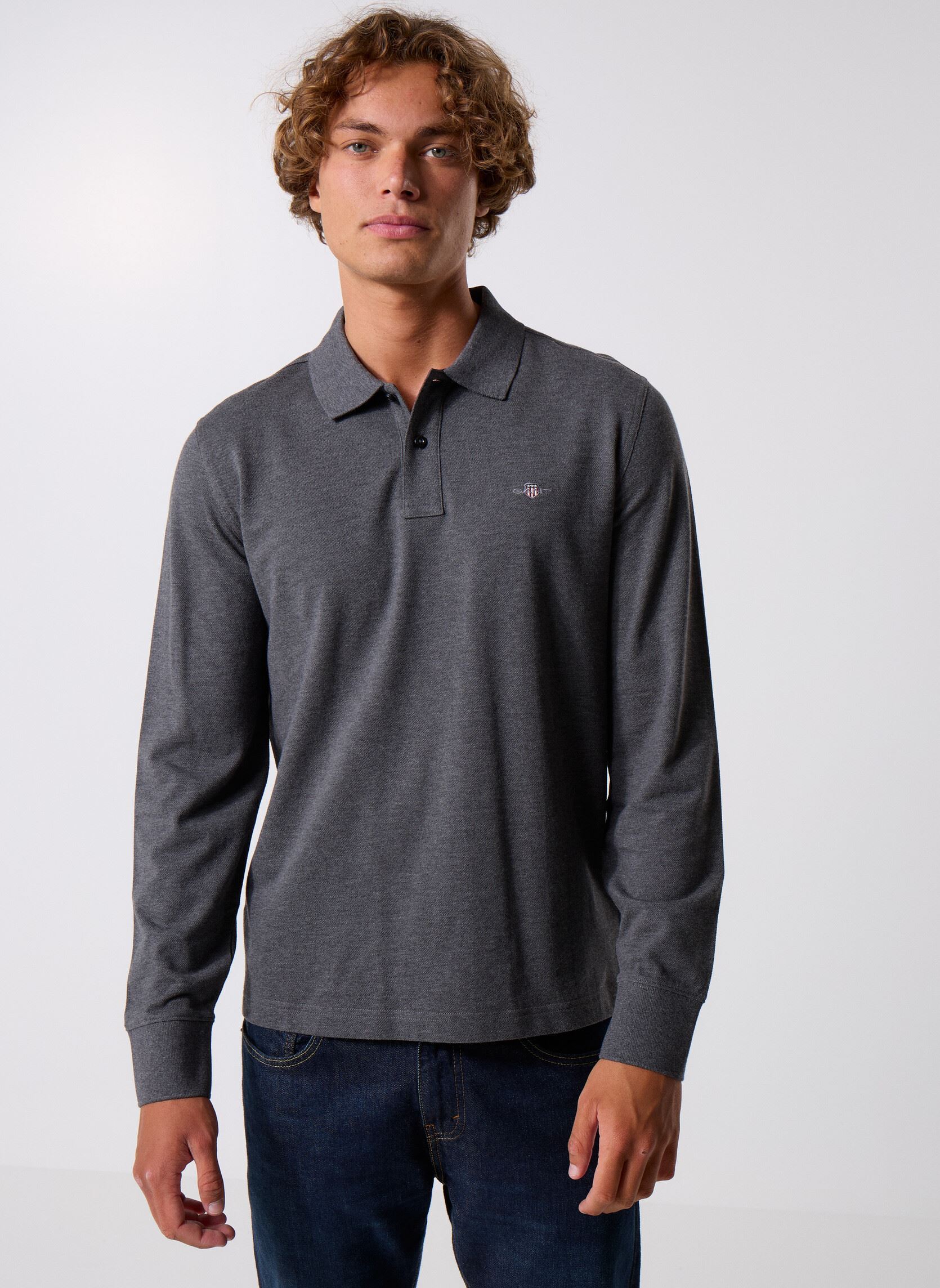 Polo Gant REG SHIELD LS PIQUE RUGGER EU - vue 5