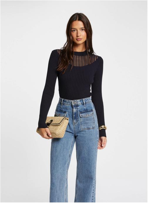 Morgan Pulls 232-MANDRIN femme bleu