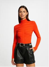 Pulls 132-MENTOS.M femme orange