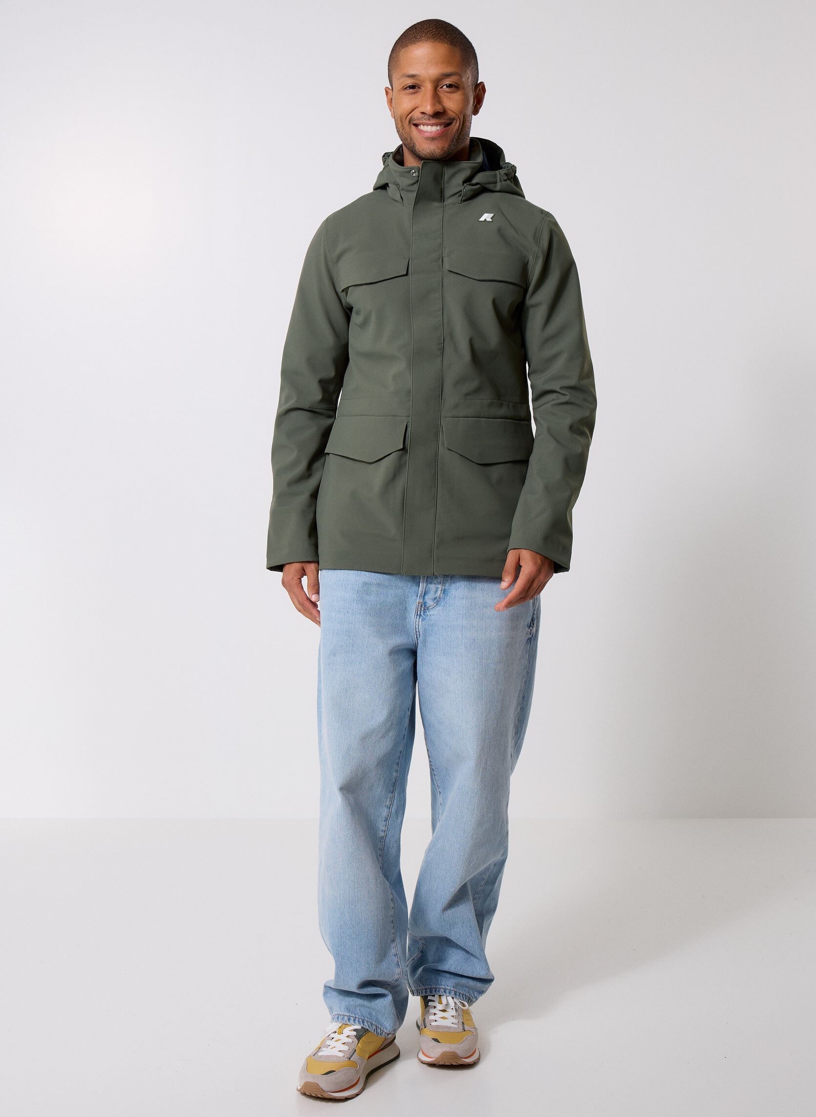 Vestes imperméables Manphy Bonded homme vert K-Way Vestes imperméables Manphy Bonded homme vert GREEN BLACKISH - BLUE DEPTH