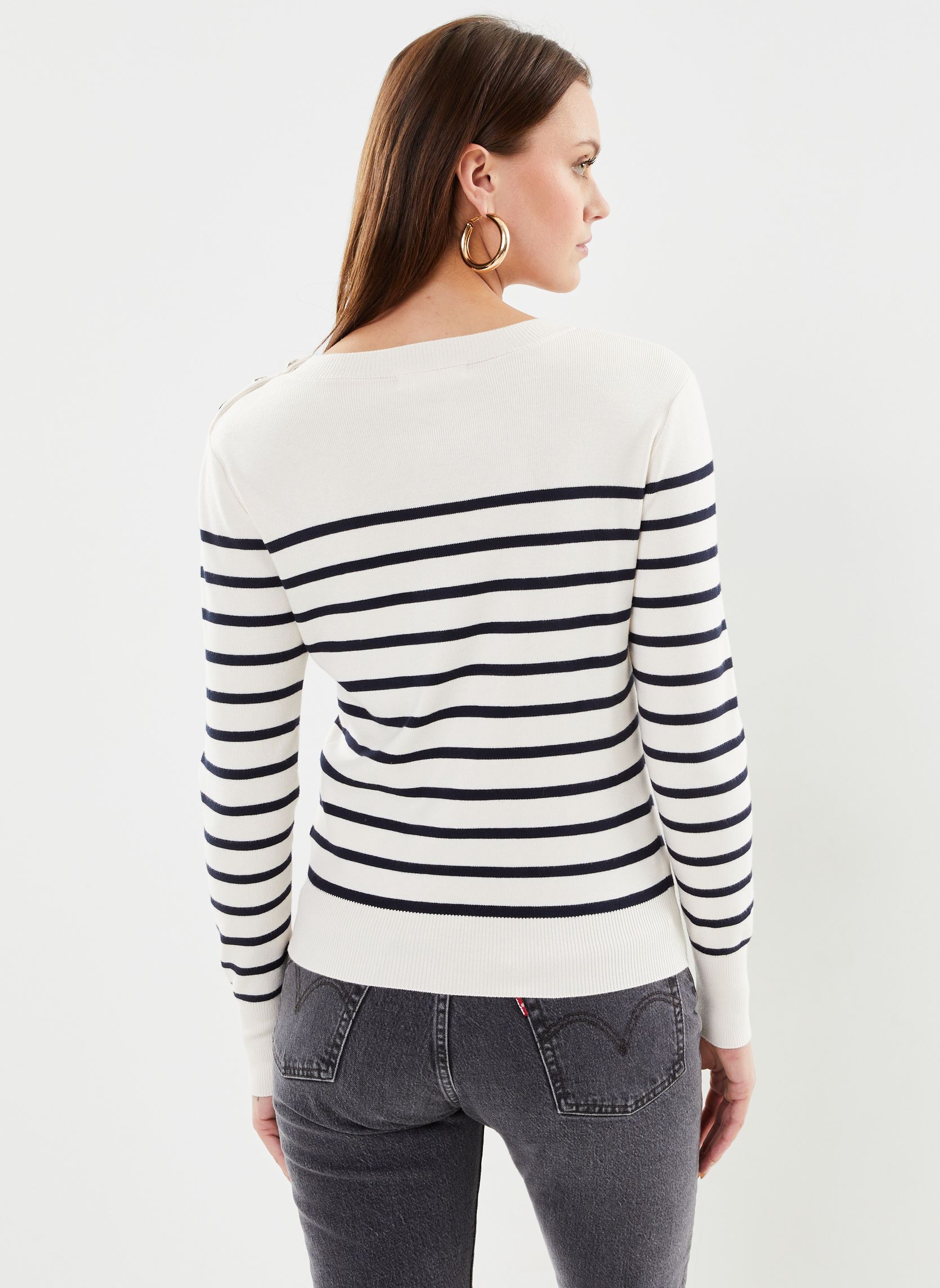 Pulls GARINIERE mariniere femme blanc Georgia Rose Pulls GARINIERE mariniere femme blanc ECRU MARINE