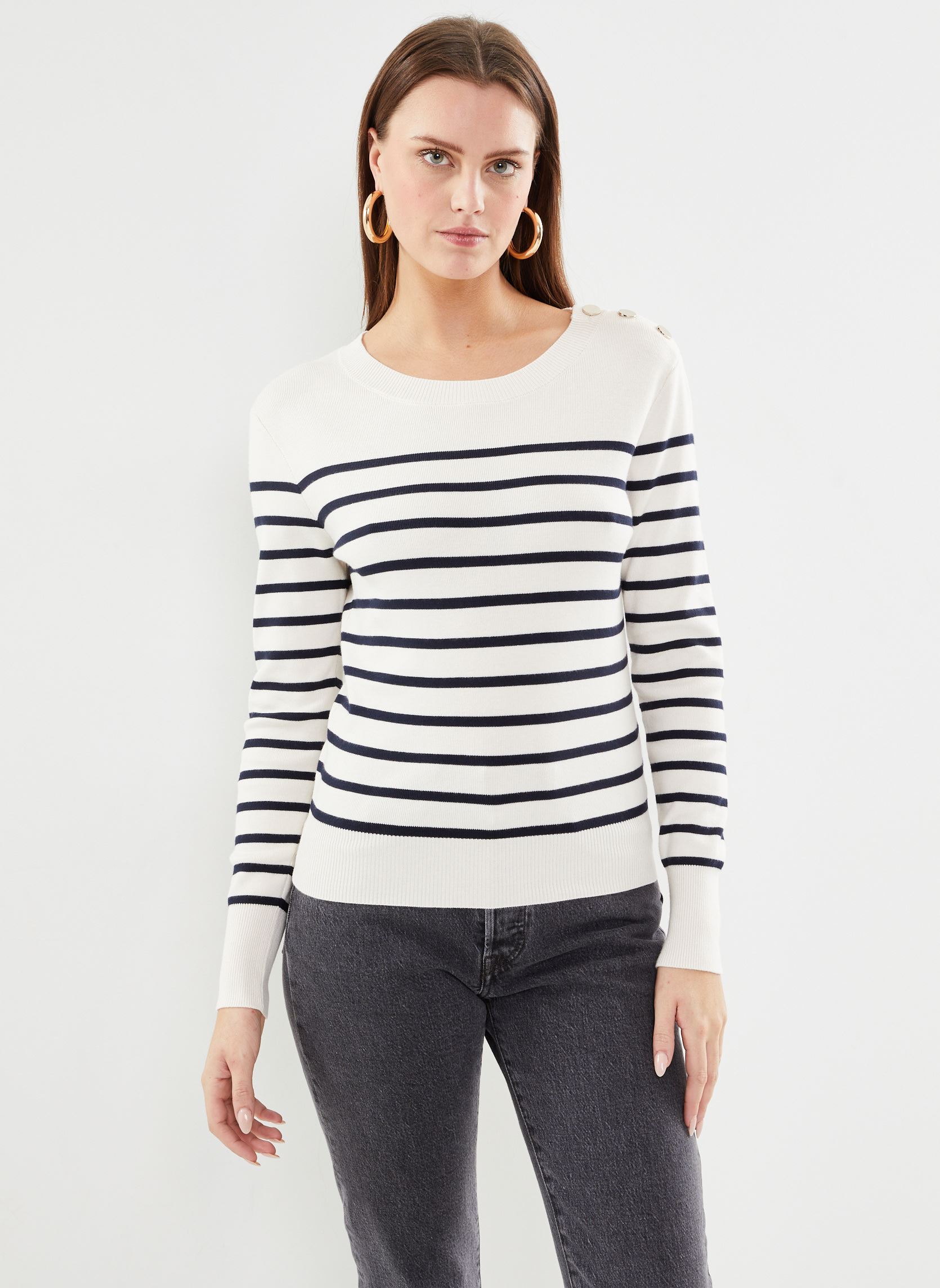 Pulls GARINIERE mariniere femme blanc Georgia Rose Pulls GARINIERE mariniere femme blanc ECRU MARINE