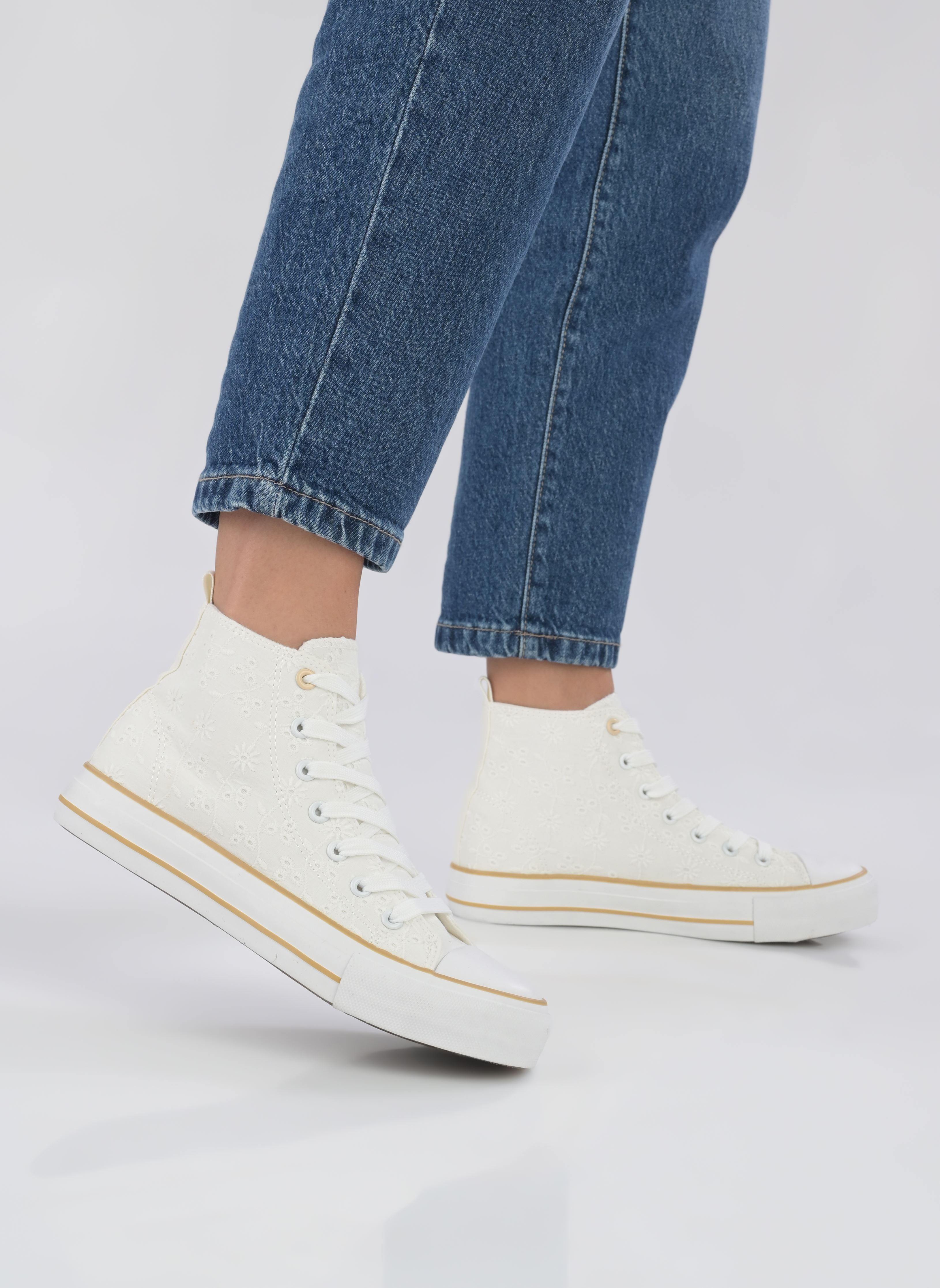Leinen-Sneaker GALIA damen weiß I Love Shoes Leinen-Sneaker GALIA damen weiß BLANC