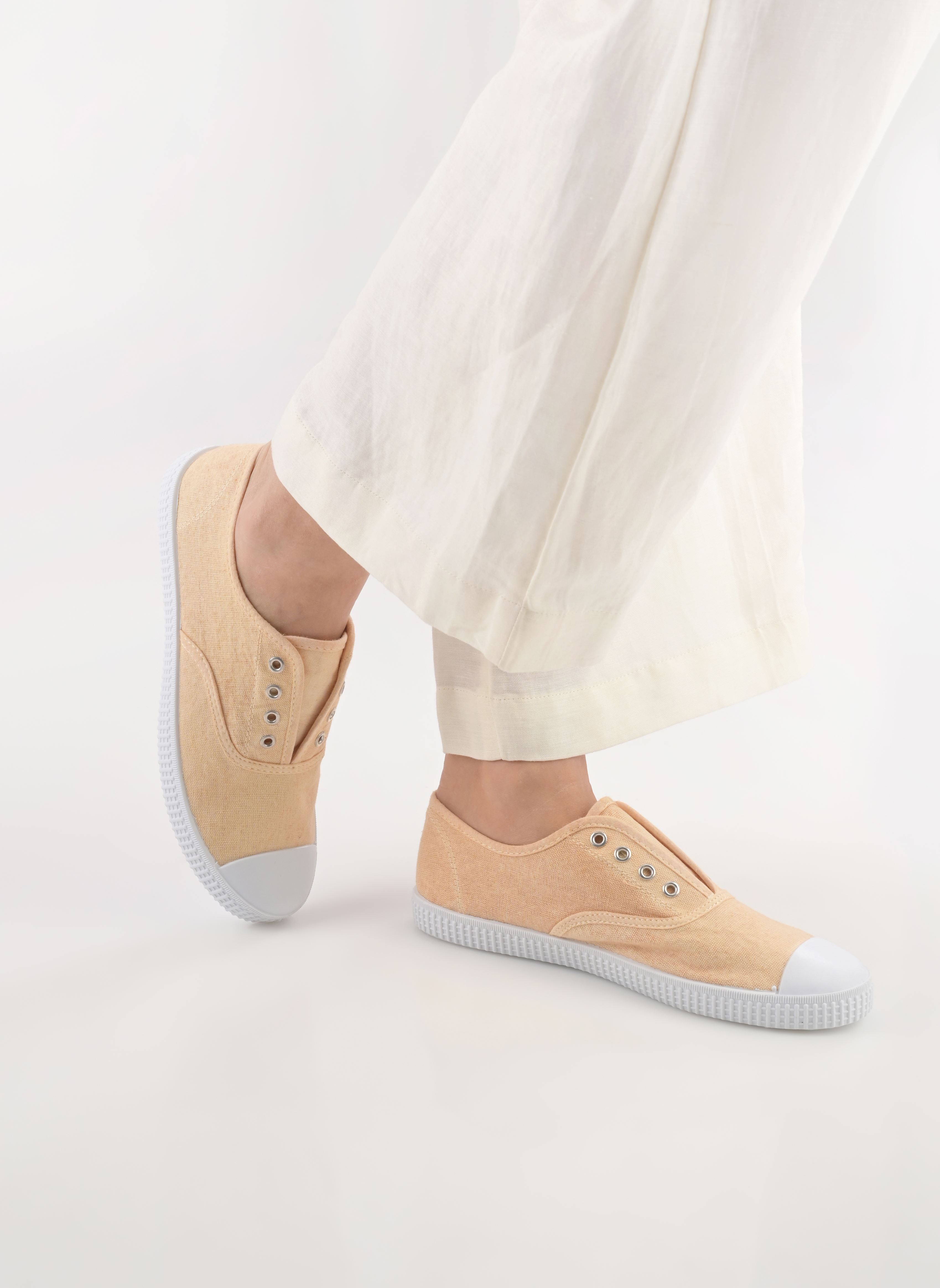 Baskets toile MOUNA femme orange I Love Shoes Baskets toile MOUNA femme orange Rose