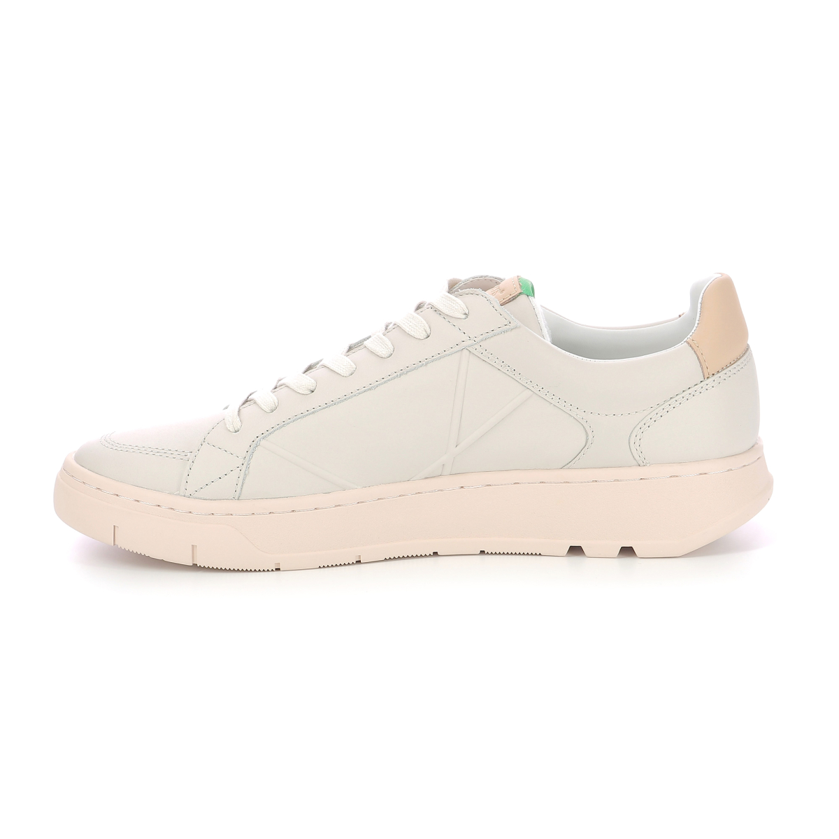 Baskets KICKERS Toile Beige Façon Lin Taille 37 - Occasion En Très Bon état
