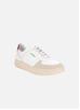 Kickers Kick Allow – Scarpe Da Ginnastica Unisex, Pelle Bianca E Bordeaux, Tela Interna, Suola In Elastomero, Taglia 39 EU