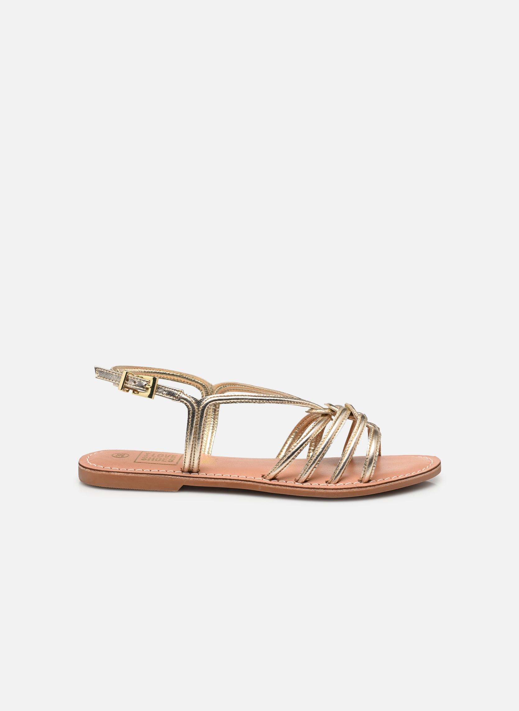 Sandales plates KELU LEATHER femme or et bronze I Love Shoes Sandales plates KELU LEATHER femme or et bronze DORÉ