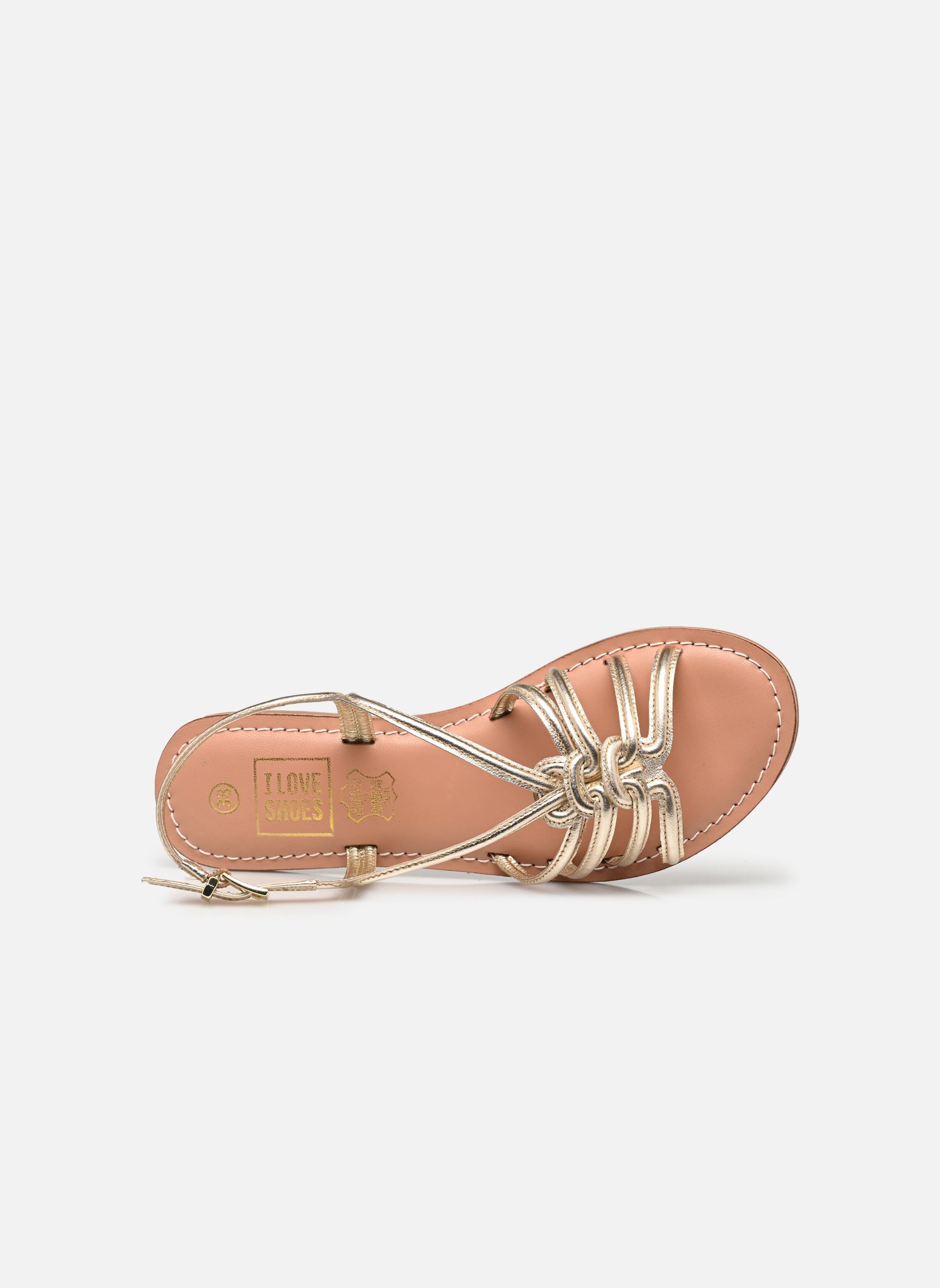 Sandales plates KELU LEATHER femme or et bronze I Love Shoes Sandales plates KELU LEATHER femme or et bronze DORÉ