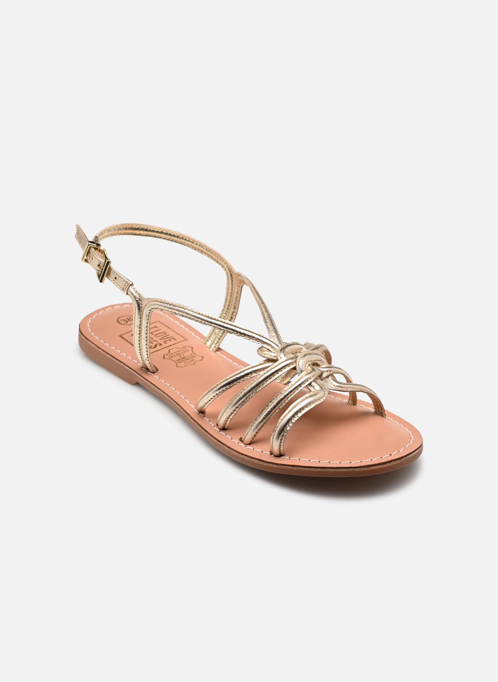 Sandales plates KELU LEATHER femme or et bronze I Love Shoes Sandales plates KELU LEATHER femme or et bronze DORÉ