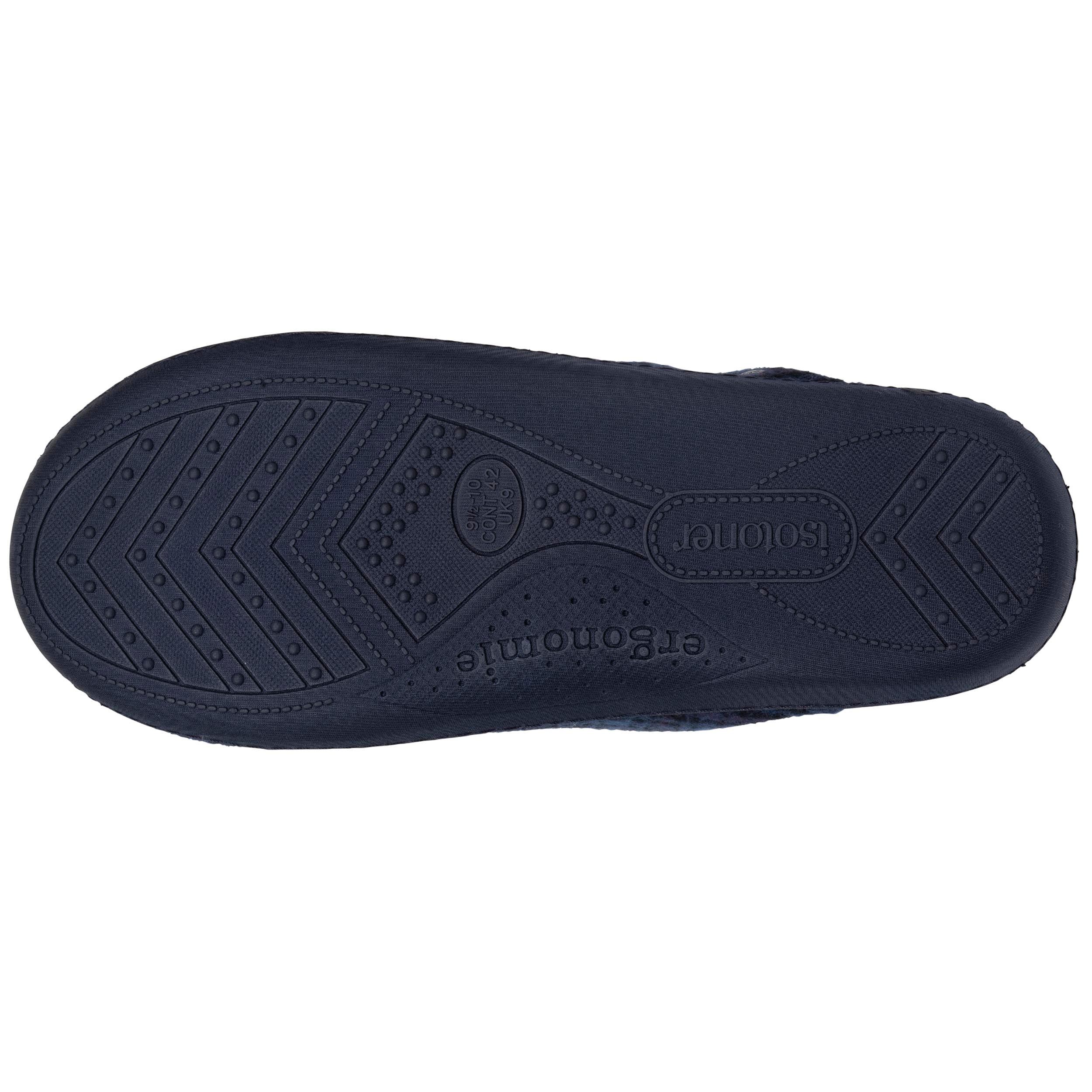Chaussons Chaussons mules Homme Gris chiné homme bleu Isotoner Chaussons Chaussons mules Homme Gris chiné homme bleu Bleu