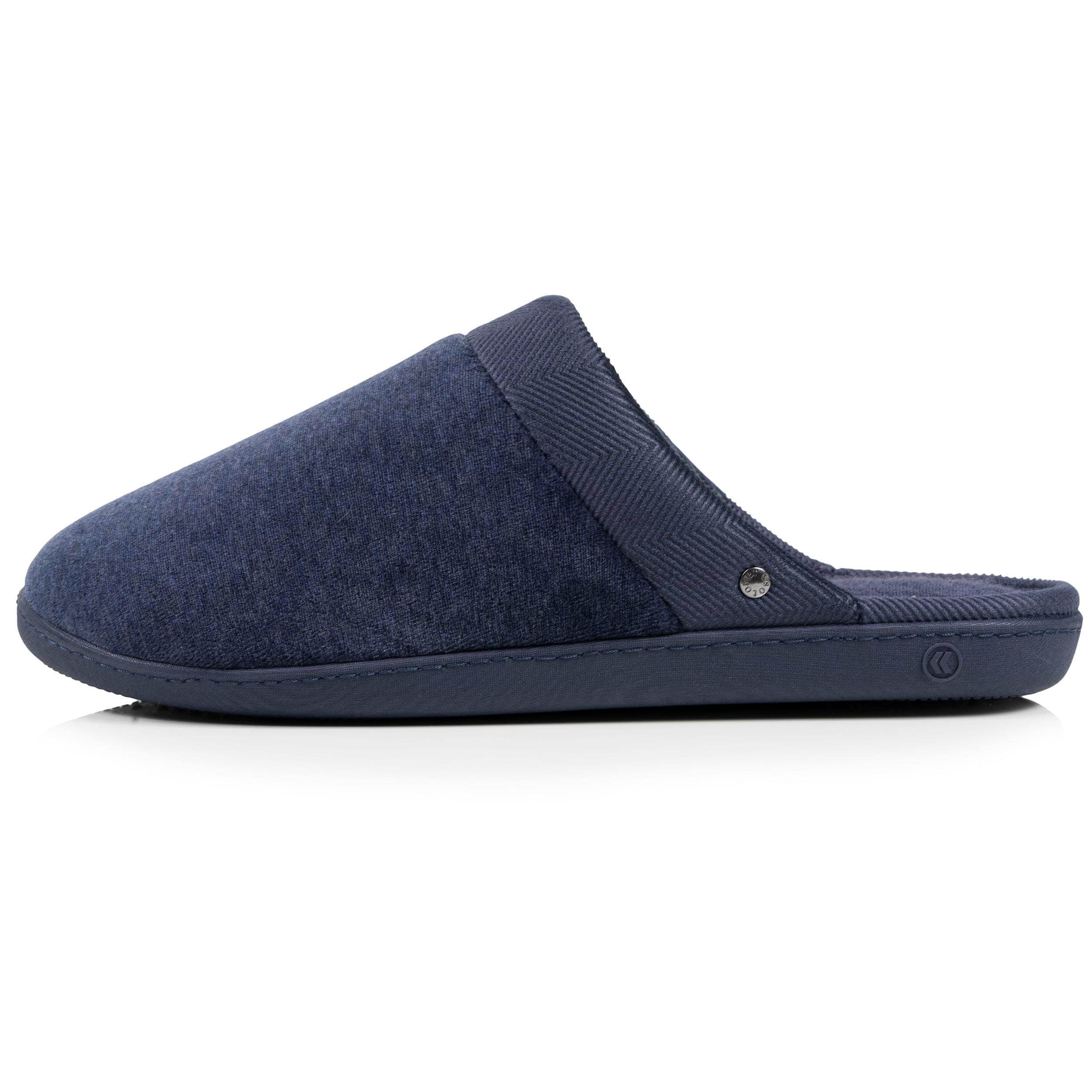 Chaussons Chaussons mules Homme Gris chiné homme bleu Isotoner Chaussons Chaussons mules Homme Gris chiné homme bleu Bleu marine