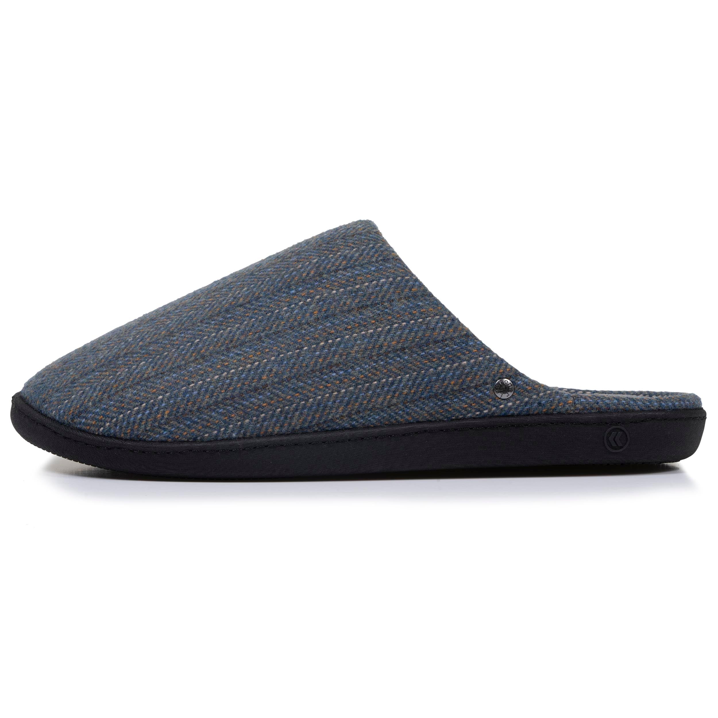 Chaussons Chaussons mules Homme Gris chiné homme bleu Isotoner Chaussons Chaussons mules Homme Gris chiné homme bleu Bleu gris