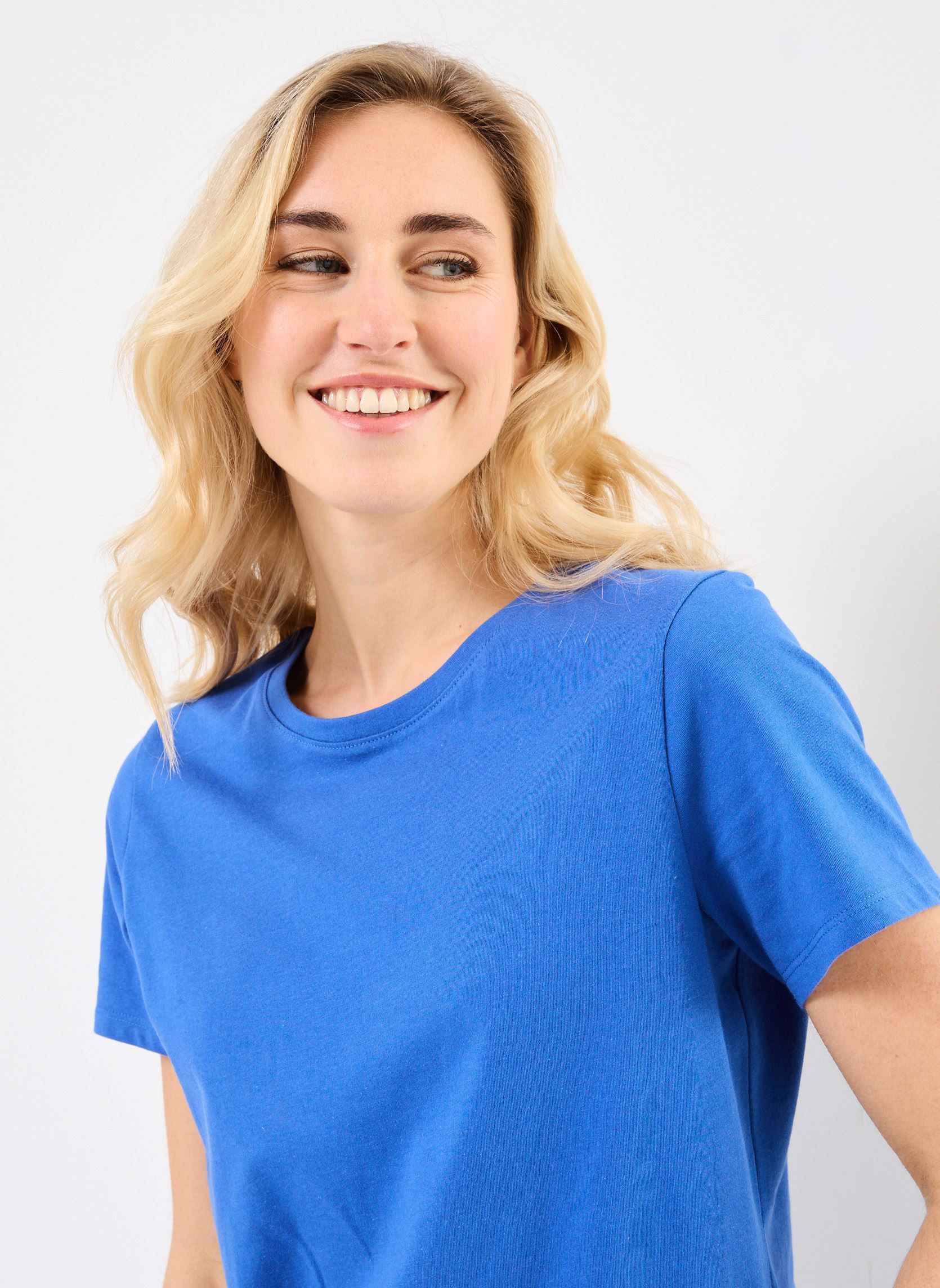 T-shirts met korte mouwen CARINE dames blauw Georgia Rose T-shirts met korte mouwen CARINE dames blauw BEAUCOUP BLUE