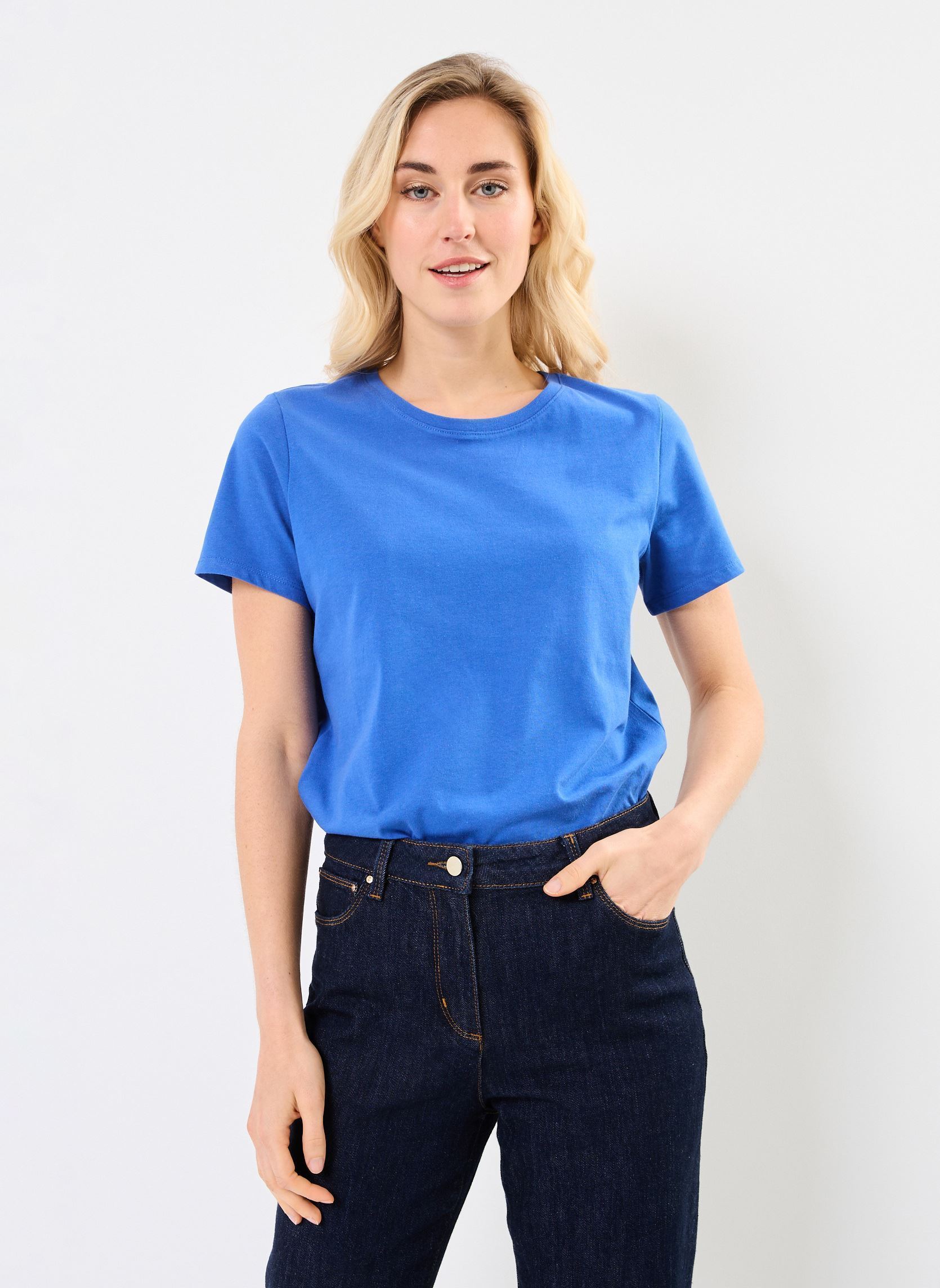 T-shirts met korte mouwen CARINE dames blauw Georgia Rose T-shirts met korte mouwen CARINE dames blauw BEAUCOUP BLUE