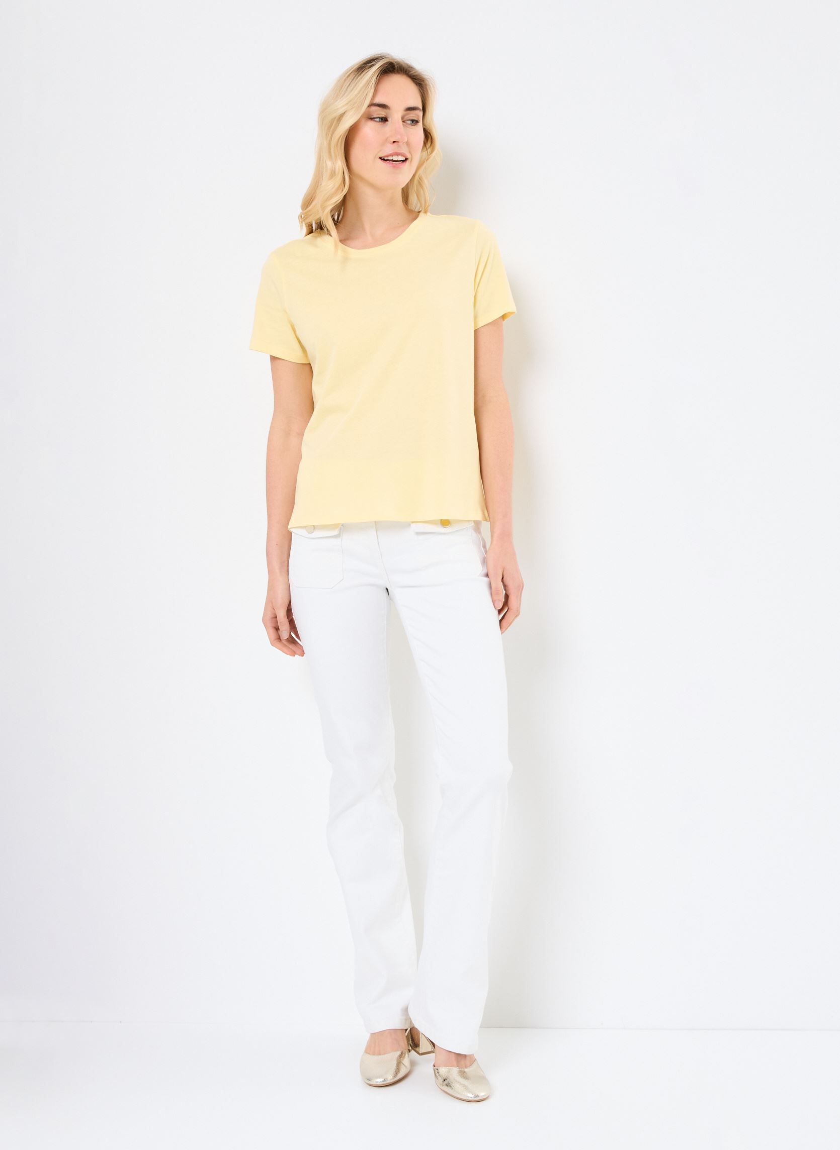 Camisetas de manga corta CARINE mujer amarillo Georgia Rose Camisetas de manga corta CARINE mujer amarillo Mellow Yellow