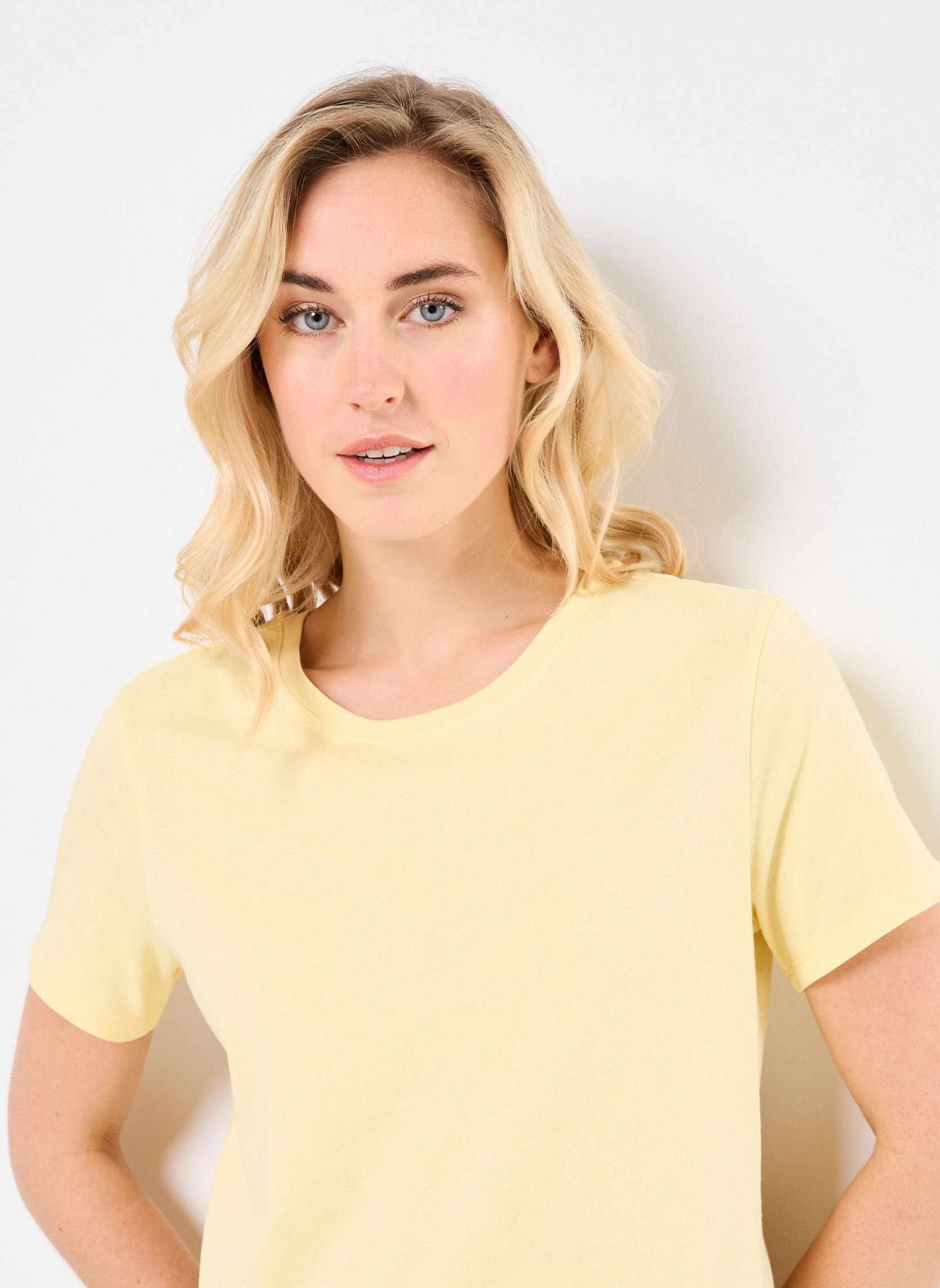Camisetas de manga corta CARINE mujer amarillo Georgia Rose Camisetas de manga corta CARINE mujer amarillo Mellow Yellow