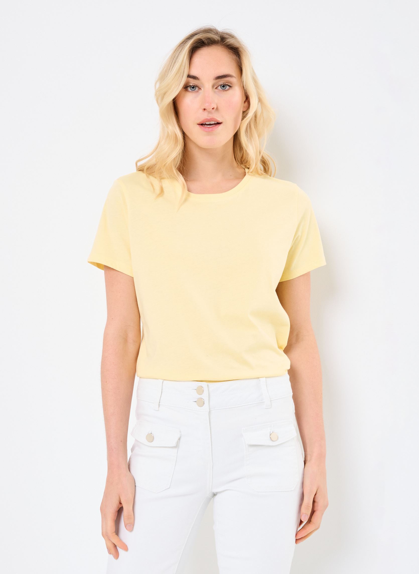 Camisetas de manga corta CARINE mujer amarillo Georgia Rose Camisetas de manga corta CARINE mujer amarillo Mellow Yellow