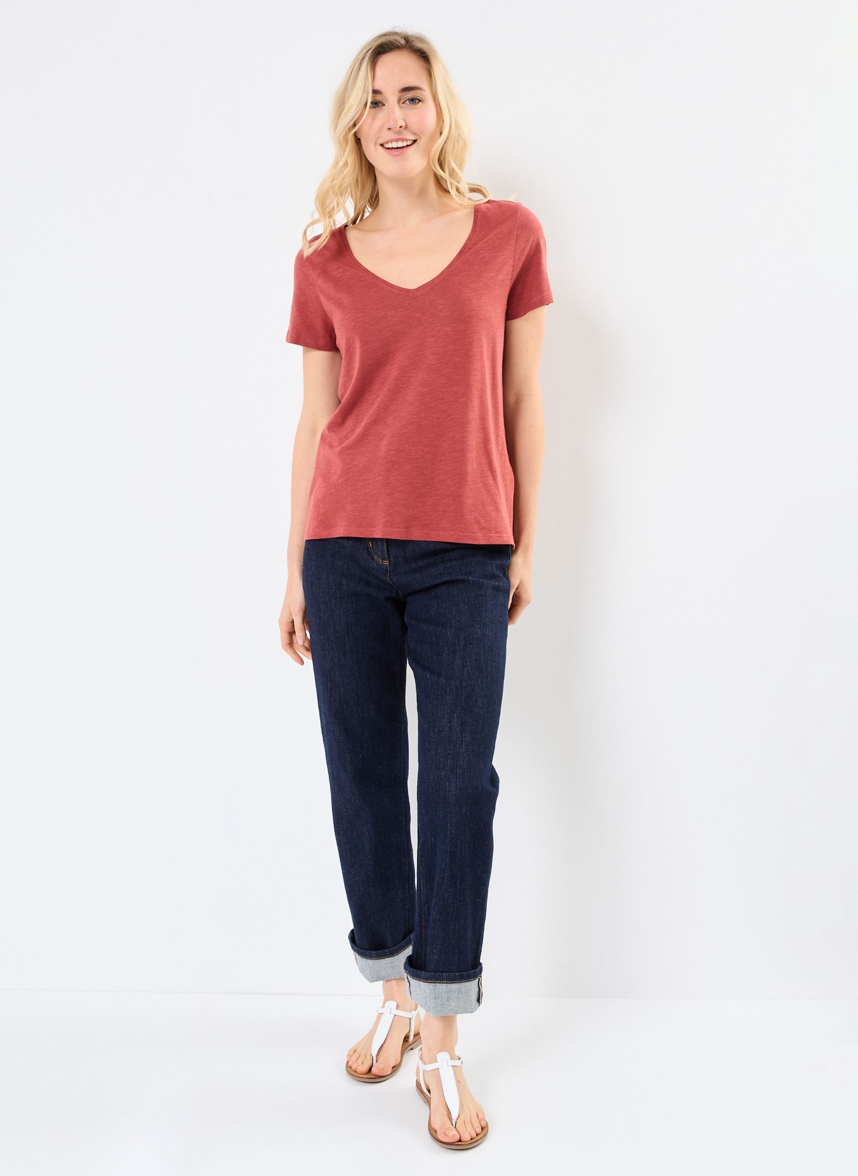 Kurzarm-T-Shirts CONSTANCE damen rot Georgia Rose Kurzarm-T-Shirts CONSTANCE damen rot SUNBURN