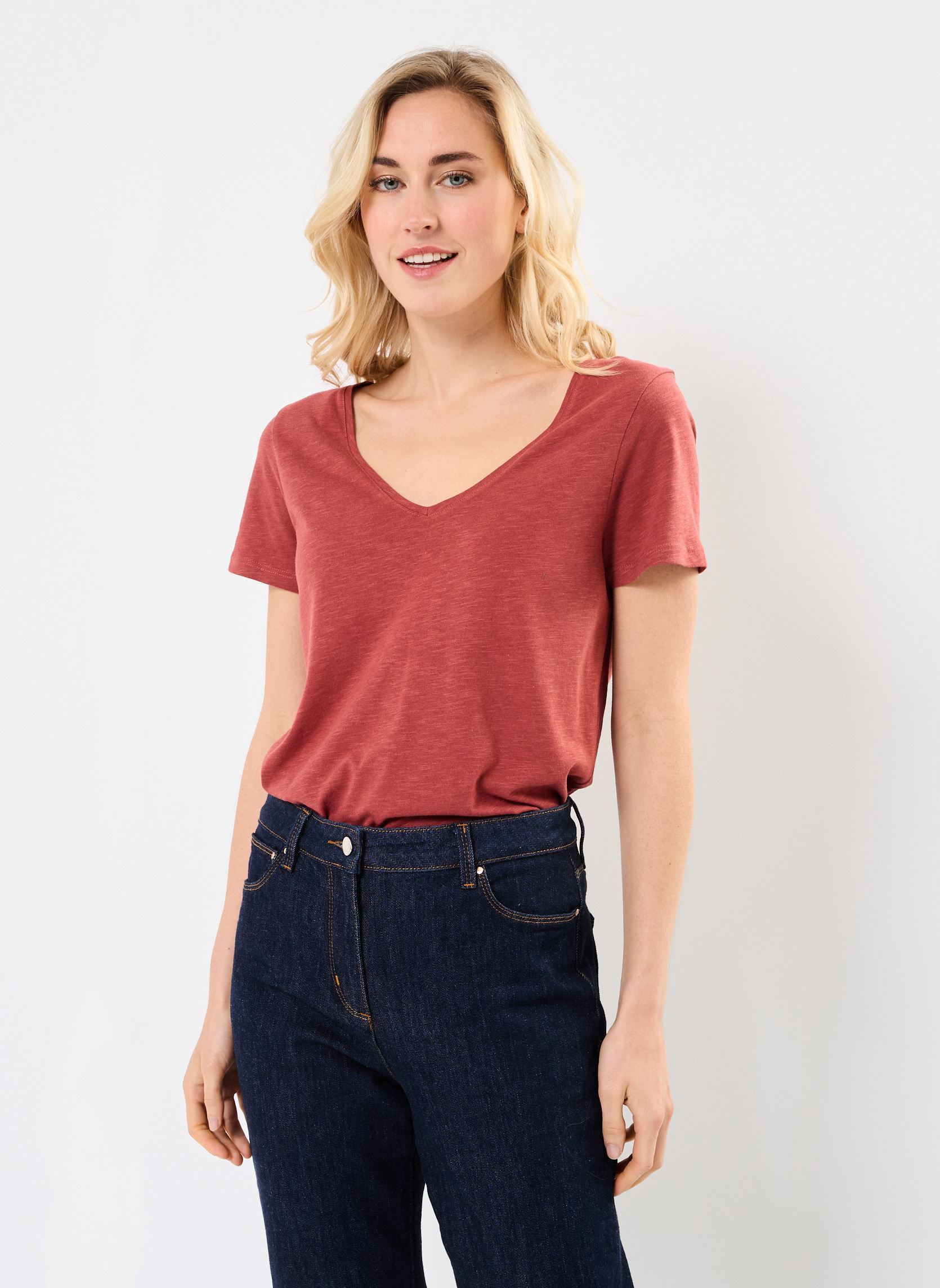 Kurzarm-T-Shirts CONSTANCE damen rot Georgia Rose Kurzarm-T-Shirts CONSTANCE damen rot SUNBURN
