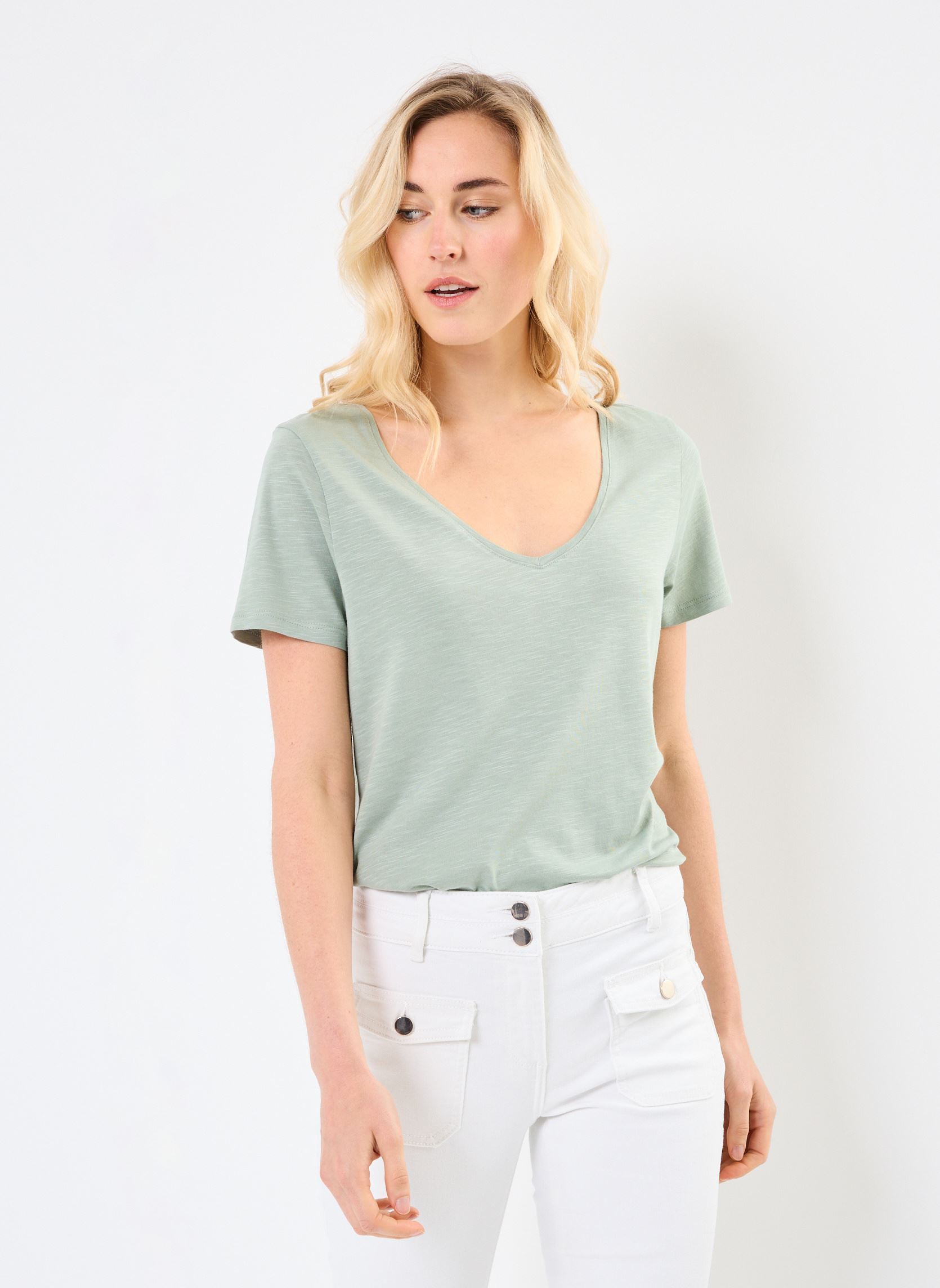 Kurzarm-T-Shirts CONSTANCE damen grün Georgia Rose Kurzarm-T-Shirts CONSTANCE damen grün LILY PAD