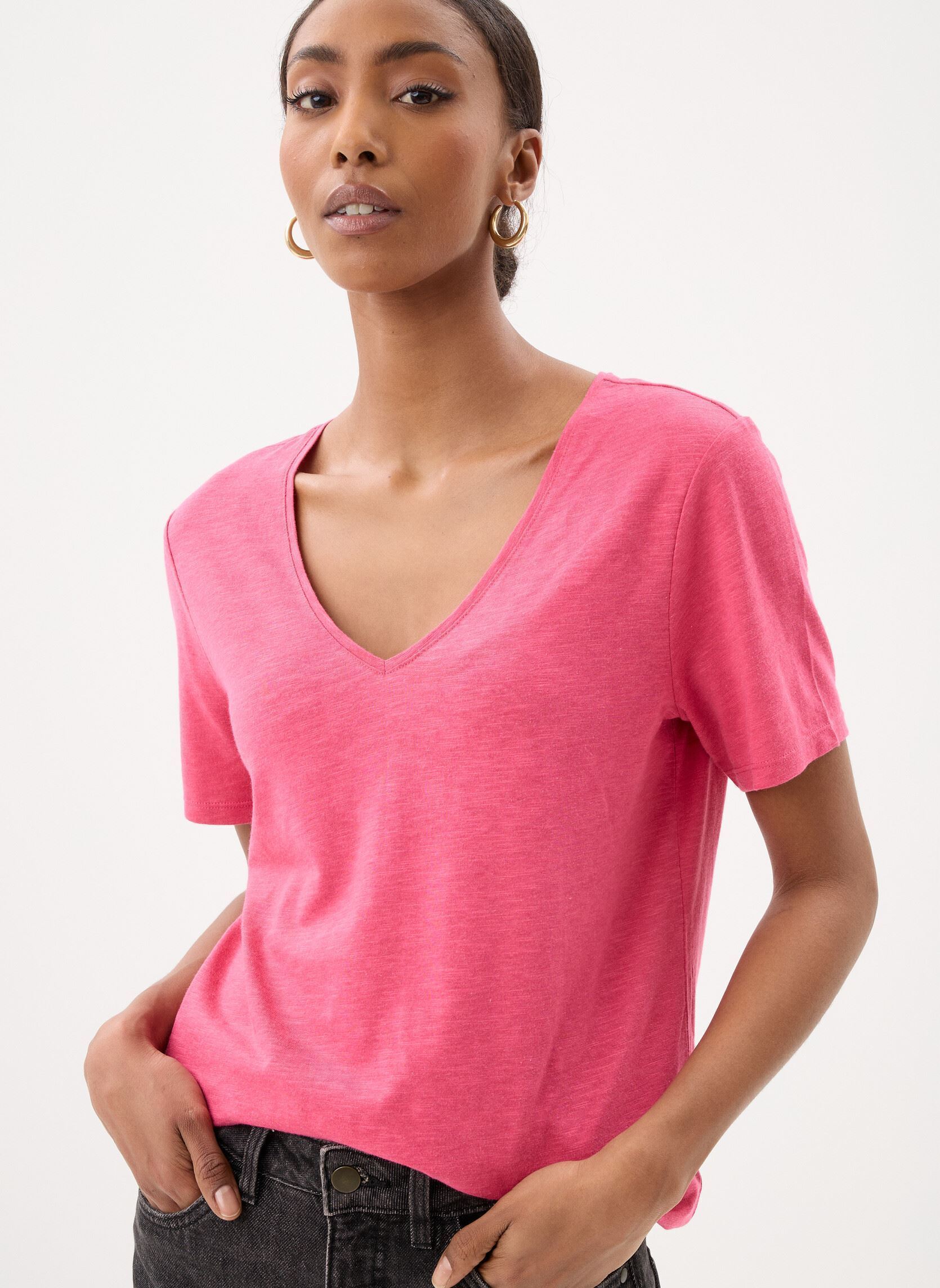 T-shirts met korte mouwen CONSTANCE dames rood Georgia Rose T-shirts met korte mouwen CONSTANCE dames rood CARMINE