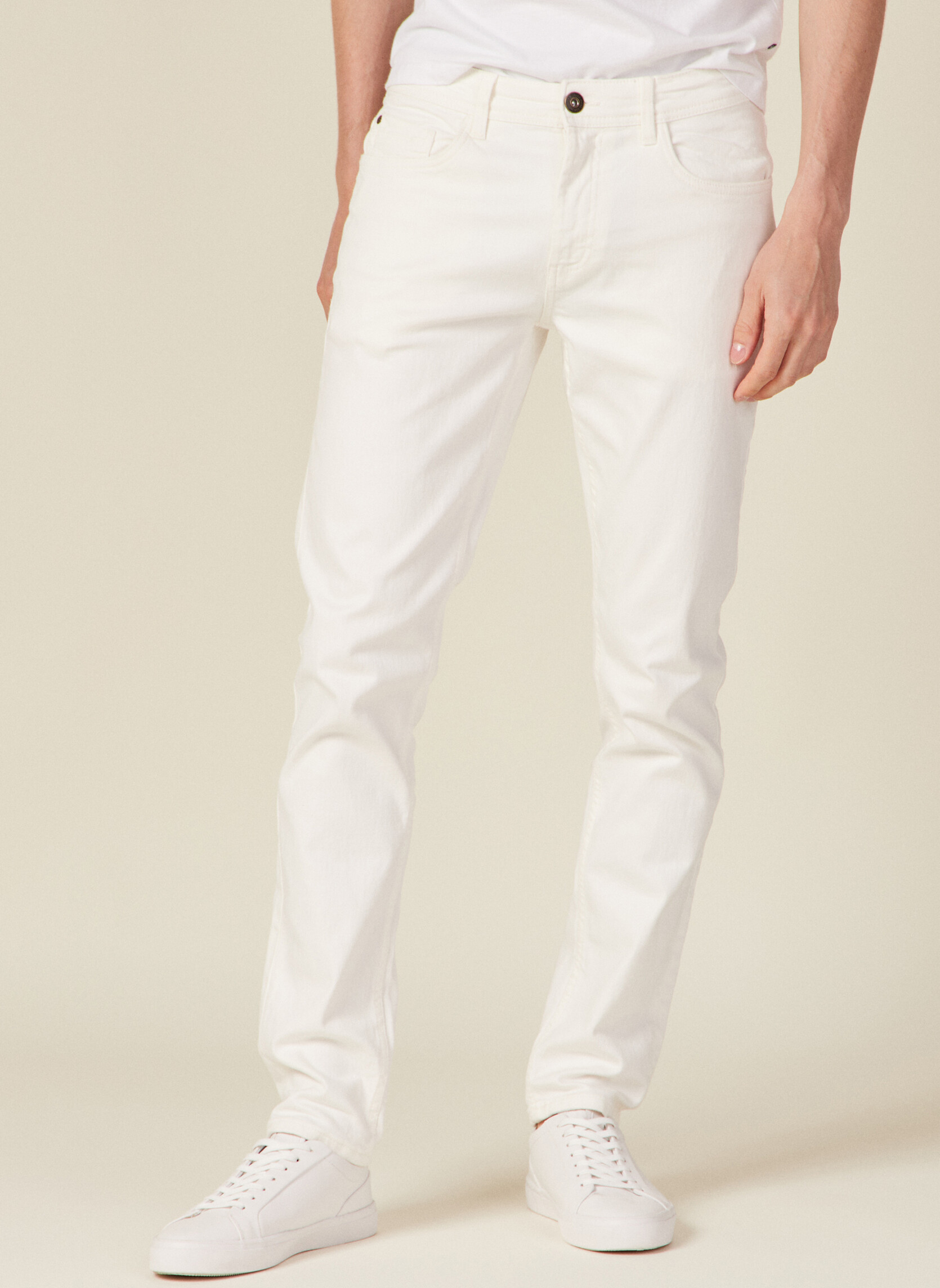 Jeans droit SADAO-RECY32 homme blanc Bonobo Jeans droit SADAO-RECY32 homme blanc Blanc