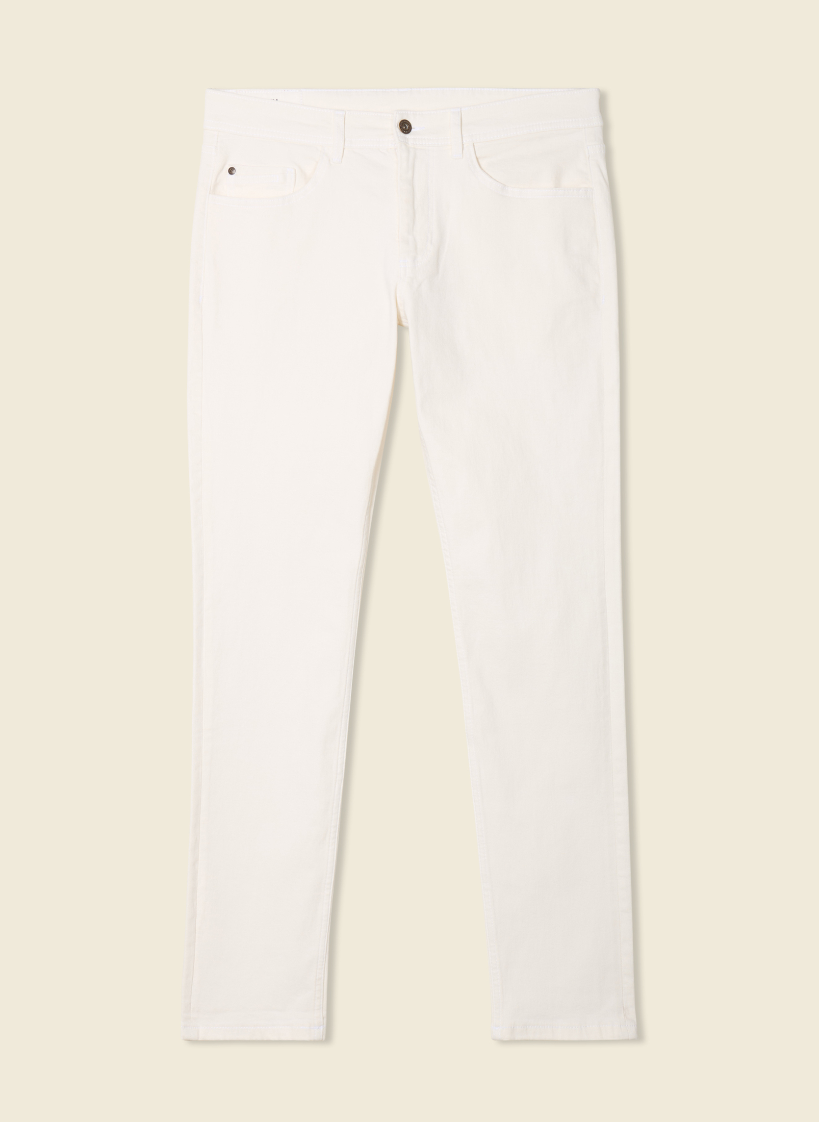 Jeans droit SADAO-RECY32 homme blanc Bonobo Jeans droit SADAO-RECY32 homme blanc Blanc