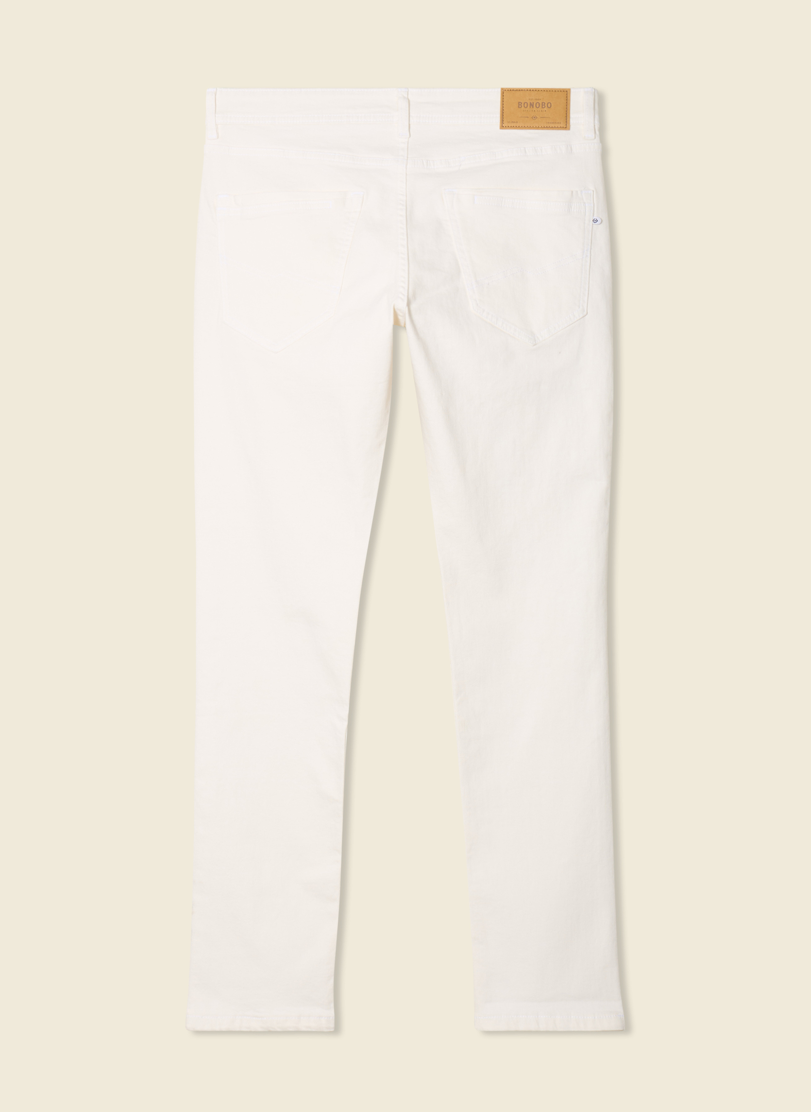 Jeans droit SADAO-RECY32 homme blanc Bonobo Jeans droit SADAO-RECY32 homme blanc Blanc