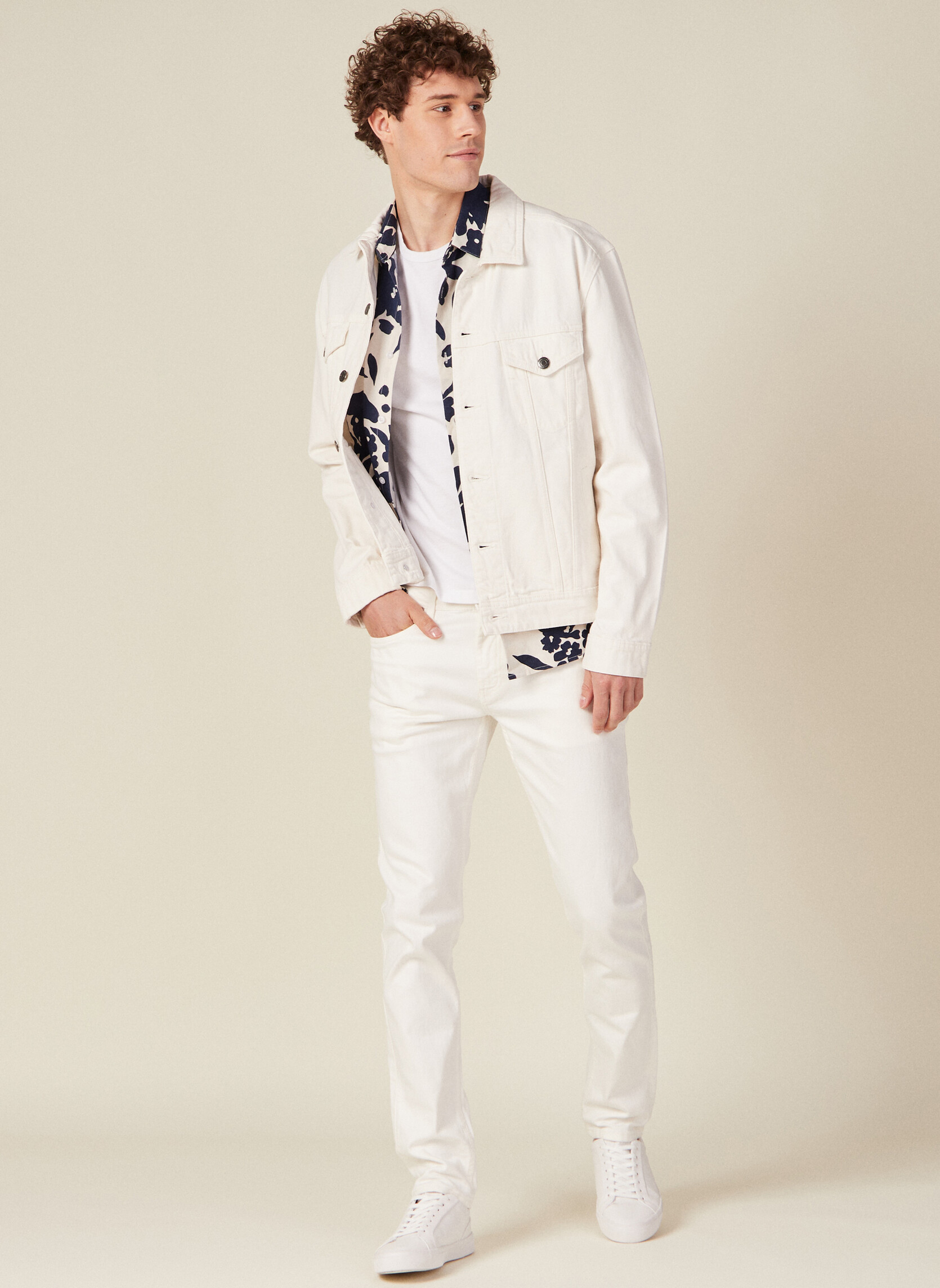 Jeans droit SADAO-RECY32 homme blanc Bonobo Jeans droit SADAO-RECY32 homme blanc Blanc