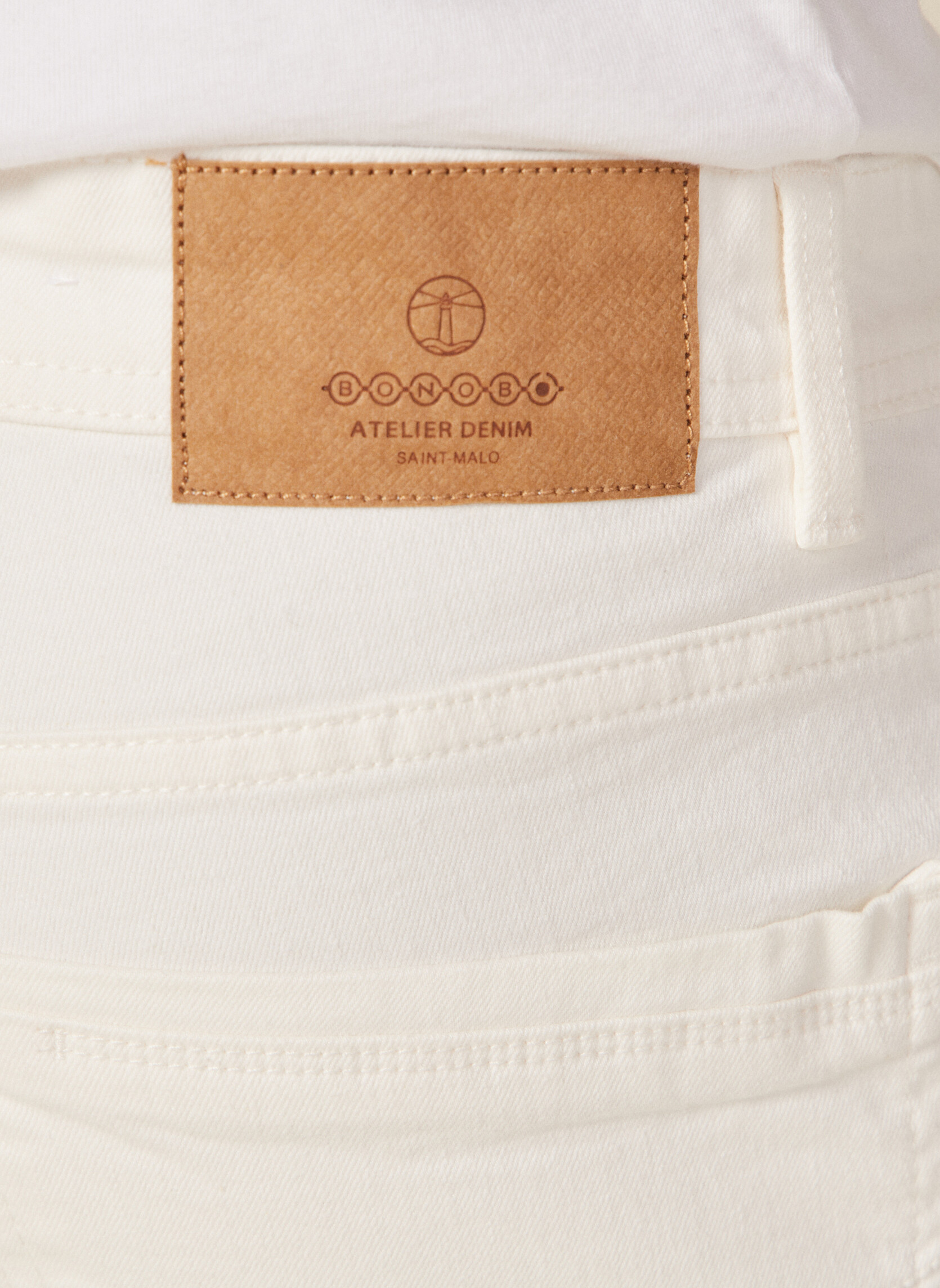 Jeans droit SADAO-RECY32 homme blanc Bonobo Jeans droit SADAO-RECY32 homme blanc Blanc