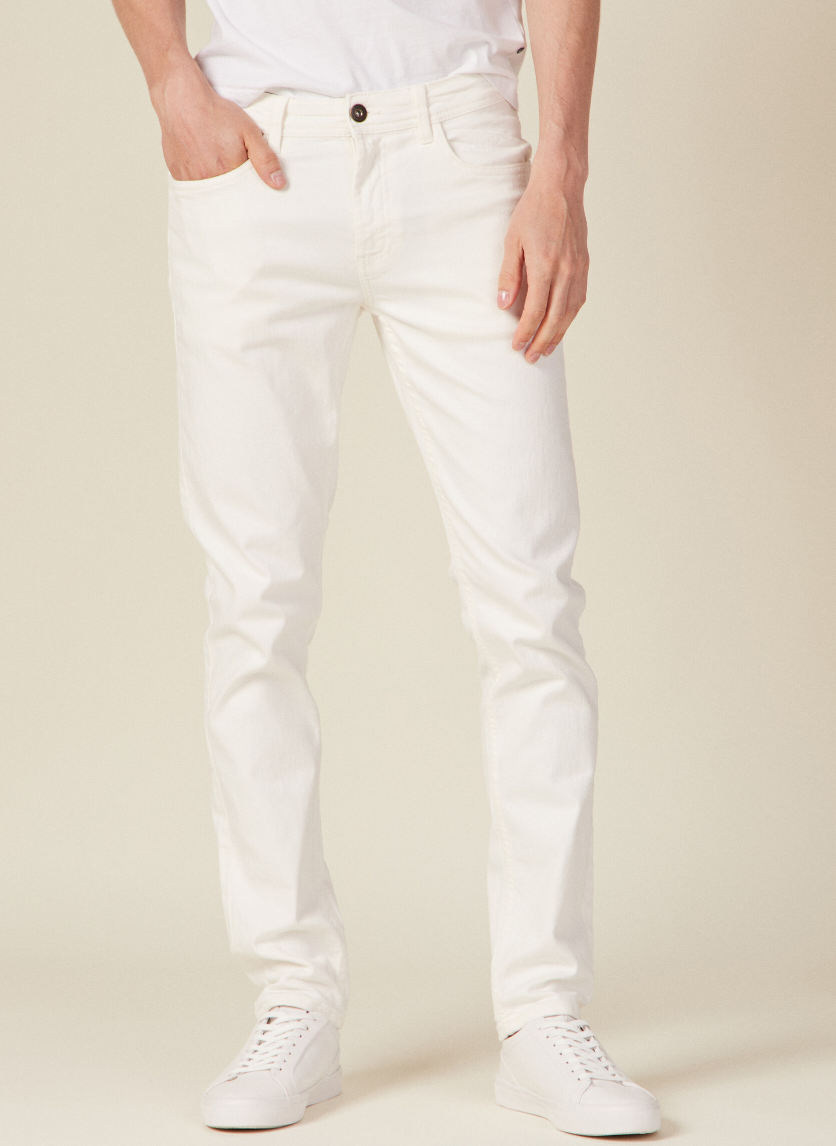 Jeans droit SADAO-RECY32 homme blanc Bonobo Jeans droit SADAO-RECY32 homme blanc Blanc