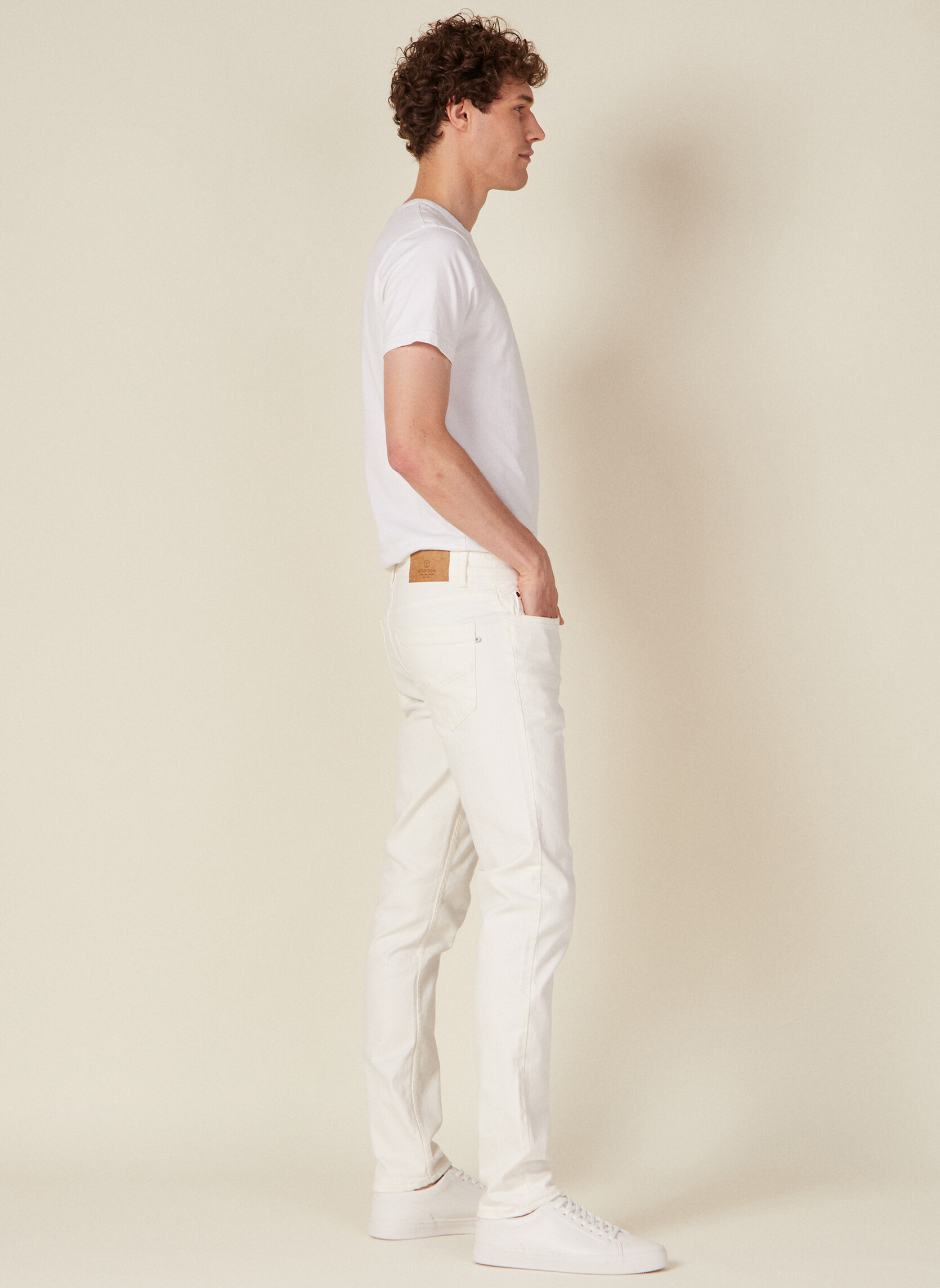 Jeans droit SADAO-RECY32 homme blanc Bonobo Jeans droit SADAO-RECY32 homme blanc Blanc