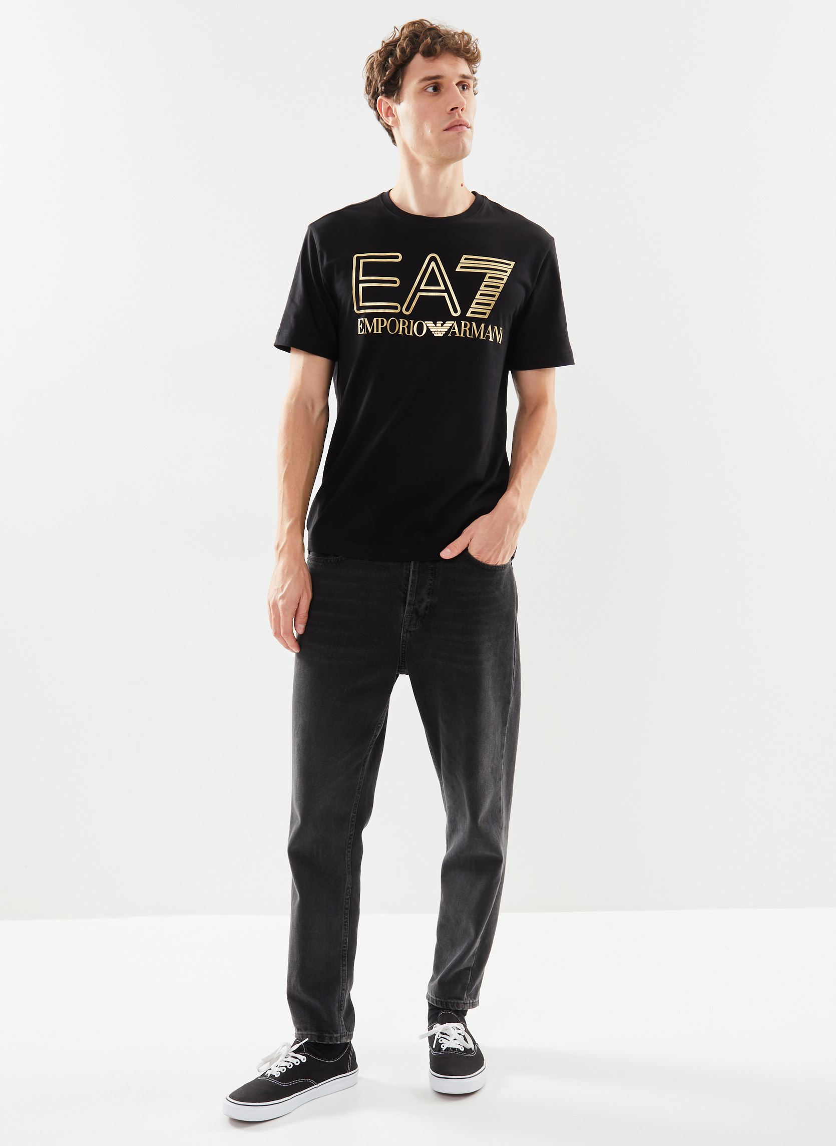 T-shirts 6RPT03 heren zwart EA7 Emporio Armani T-shirts 6RPT03 heren zwart BLACK